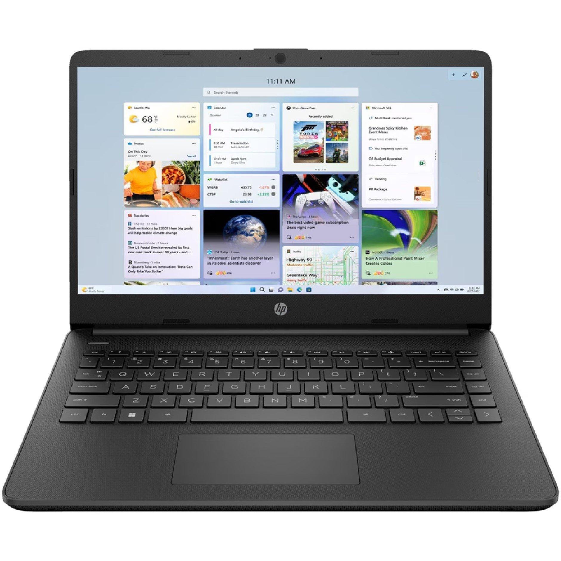 Hp  14 Intel I3 8Gb 256Gb Win 11 Home - Black - Case Set