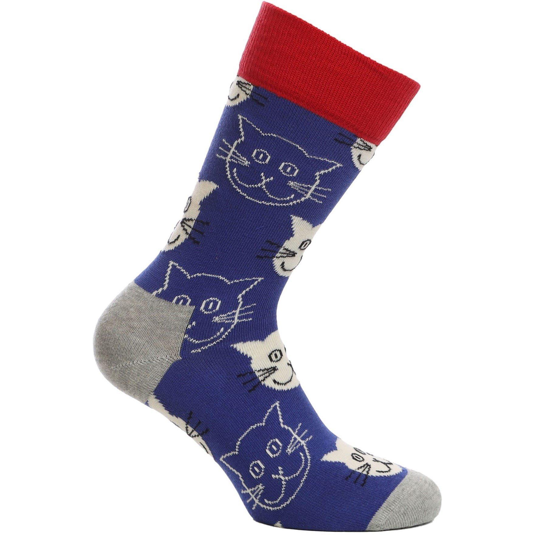Blue - Happy Socks - Cat Socks - 2