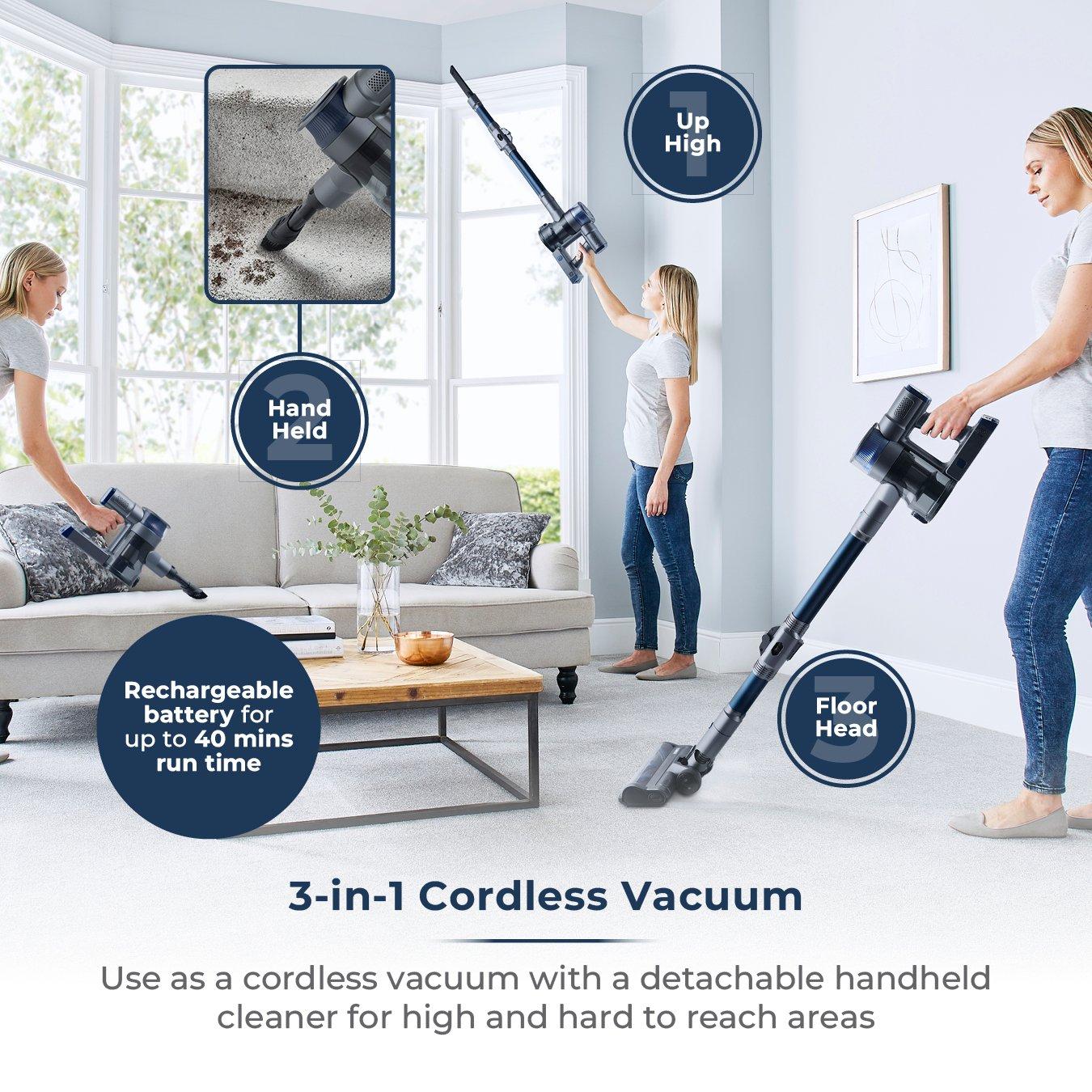 Blue - Tower - VL50 EVO Flexi-Pet 22.2V Cordless Vac 3-IN-1 - 3
