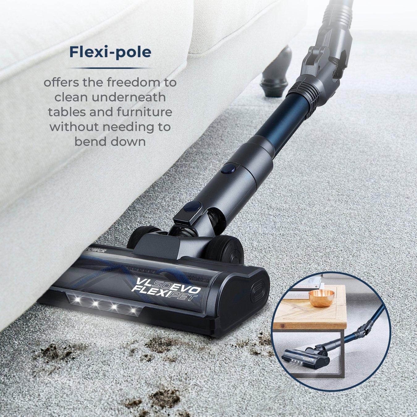 Blue - Tower - VL50 EVO Flexi-Pet 22.2V Cordless Vac 3-IN-1 - 5