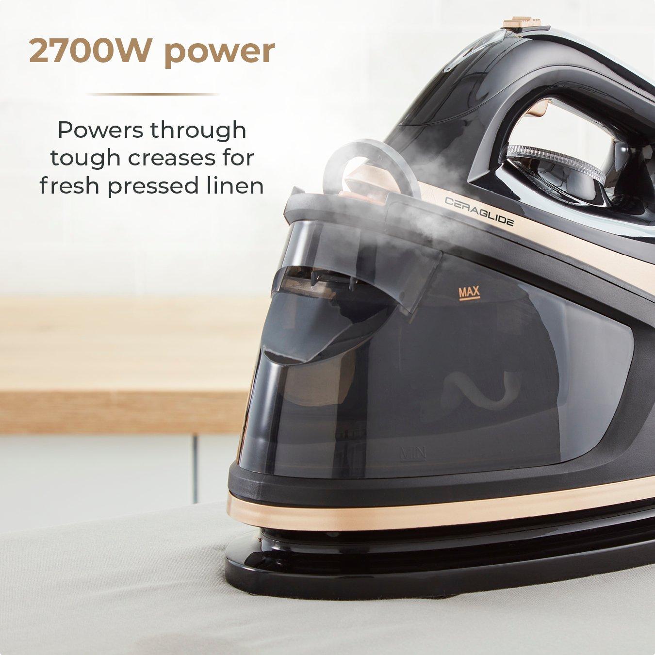 Black - Tower - 2700W Steam Generator with 1.2 Litre Capacity Wate - 3