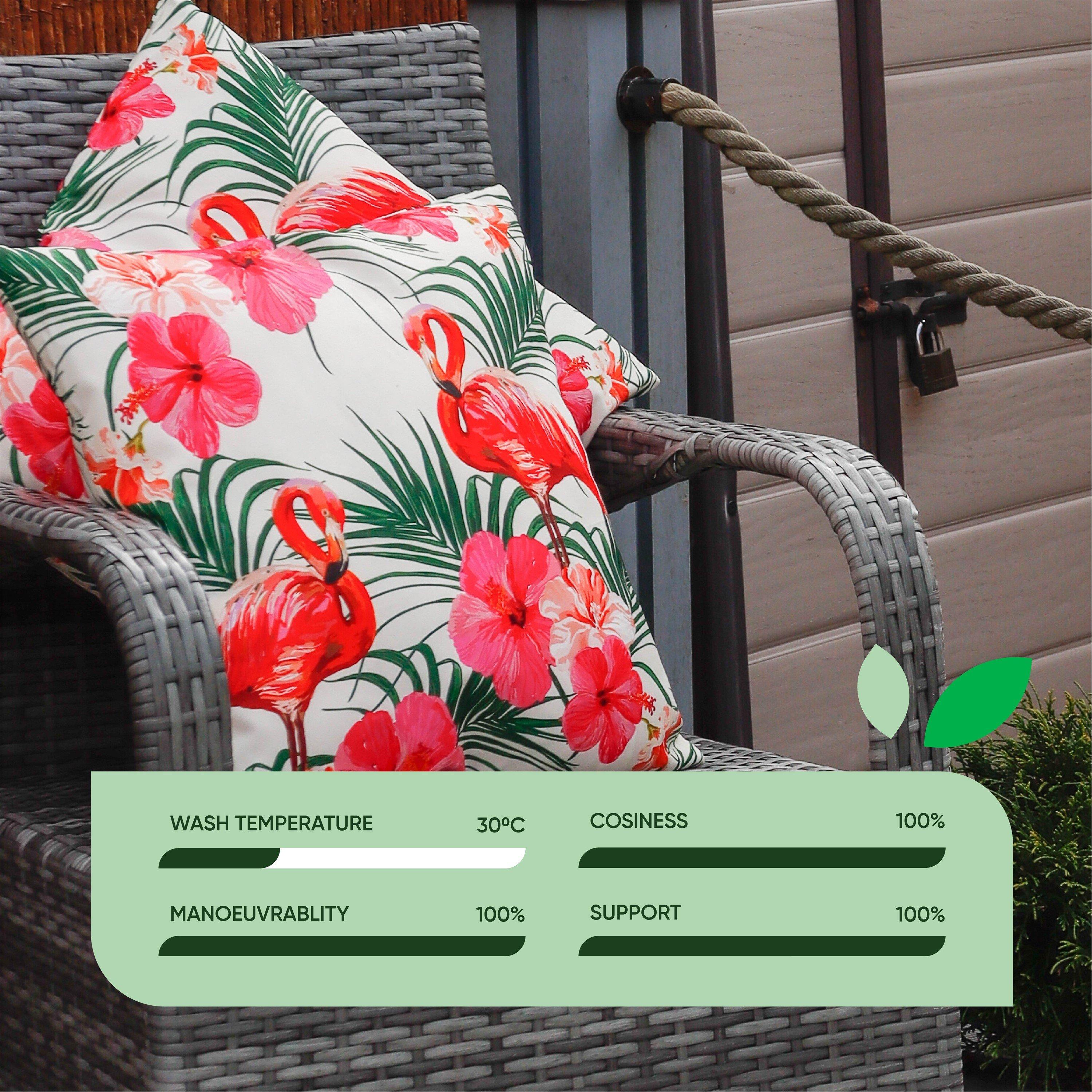 Multi - Streetwize - Outdoor Flamingo Palm Print  Scatter Cushions - Pa - 3