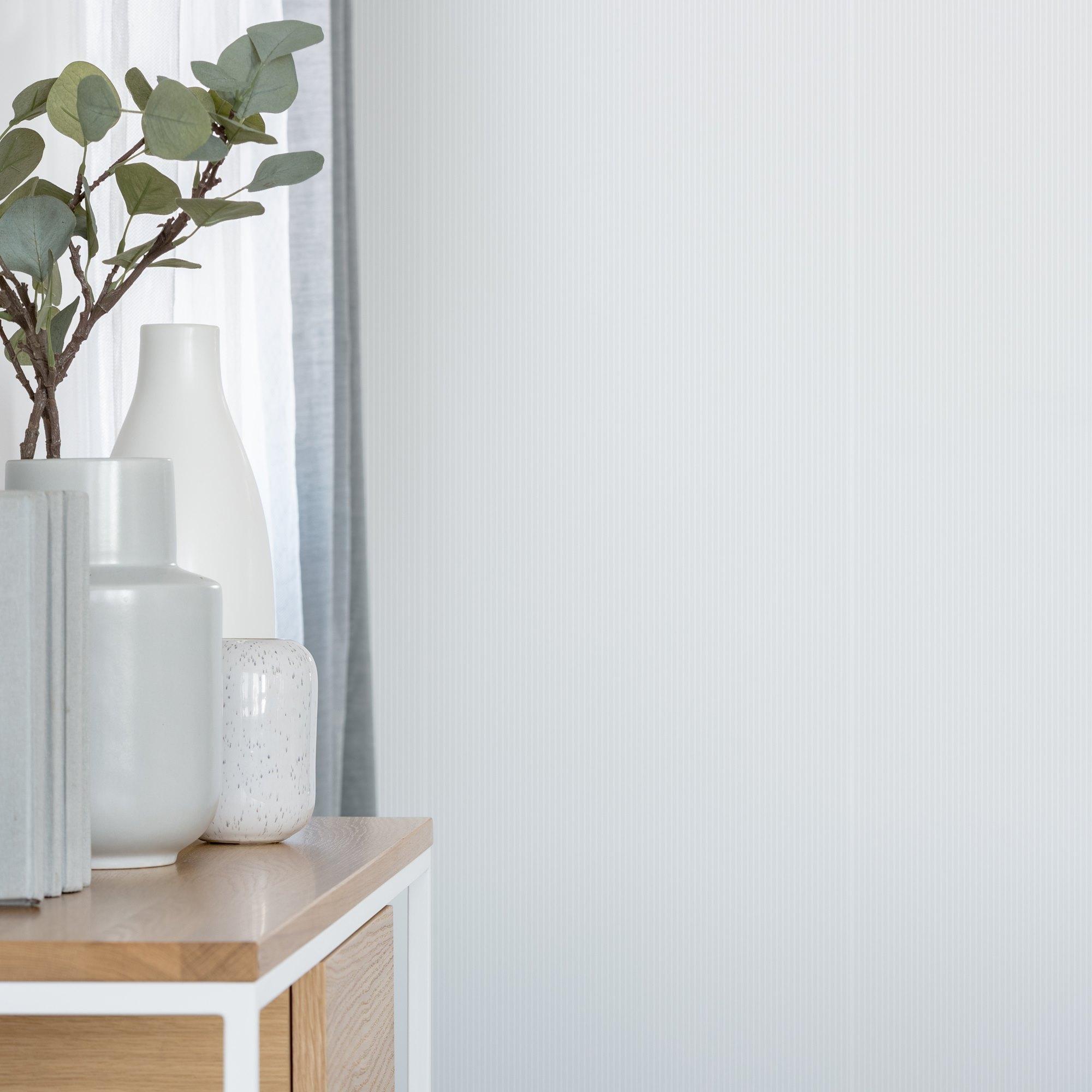 White - Superfresco Paintable - Ribbed Textured White Durable Wallpaper - 5