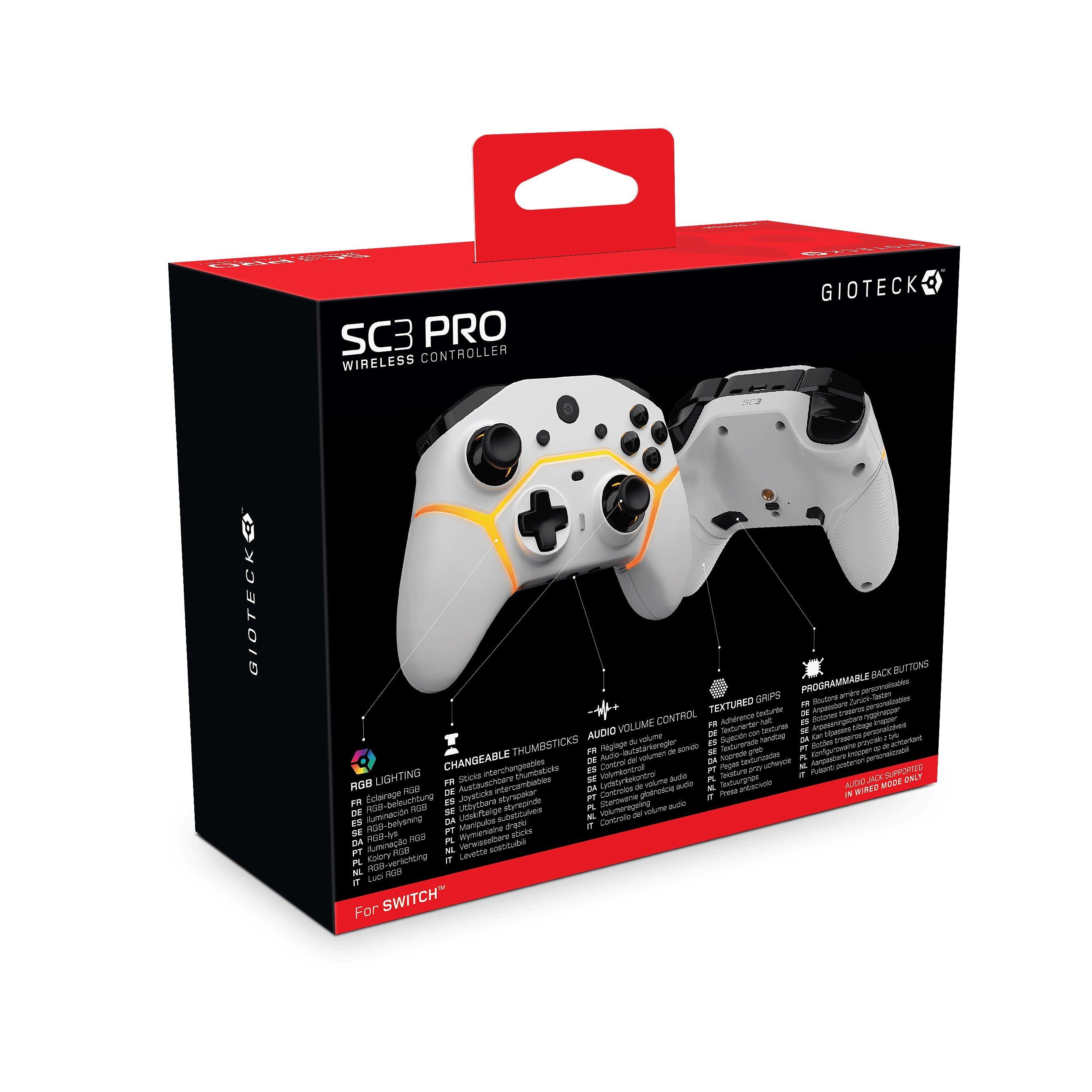 NSW - Gioteck - SC3 Pro Wireless Switch Controller - White - 8