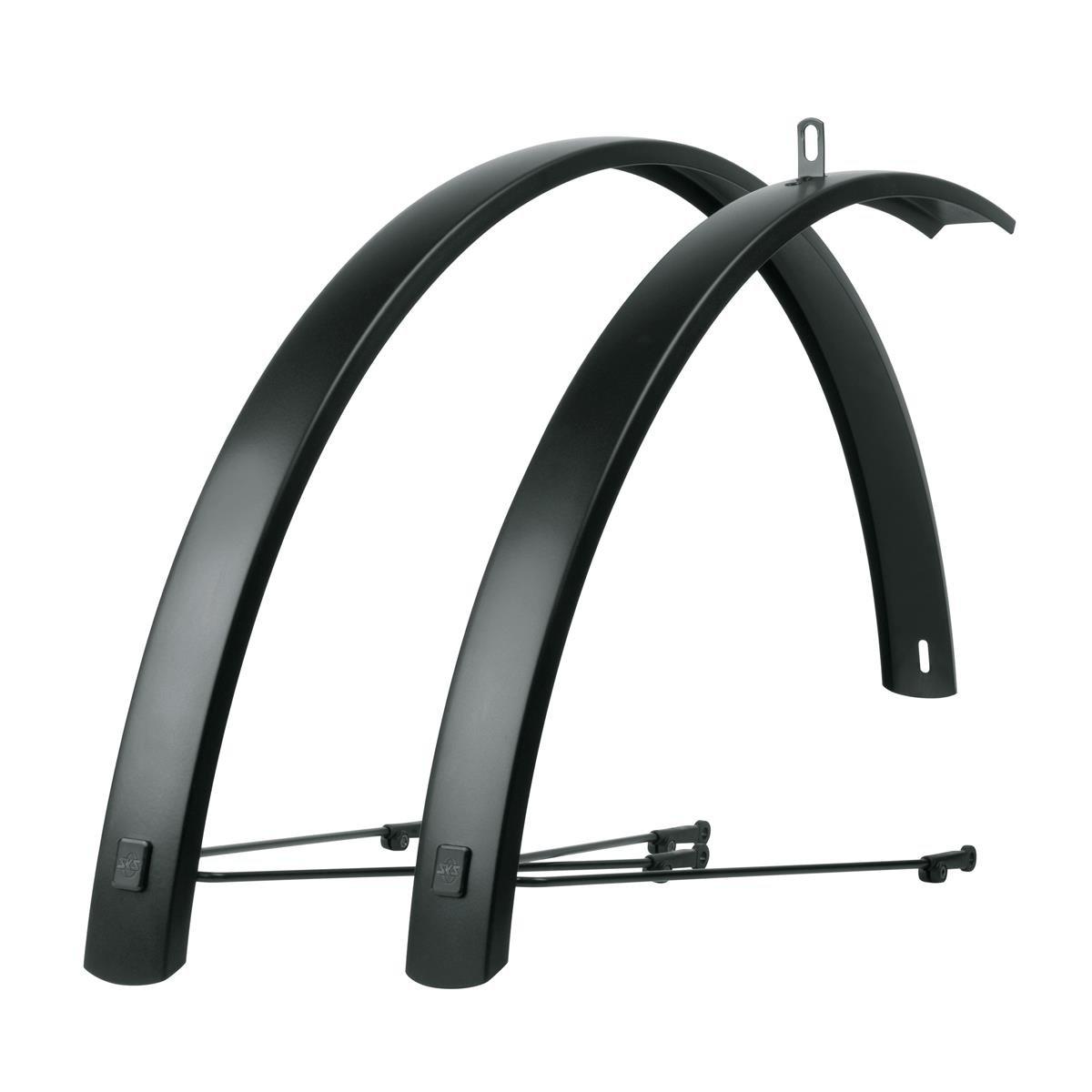 Sks  Edge Al 275/28 46Mm Aluminium Mudguard Set - Matte Black - 28in 46mm