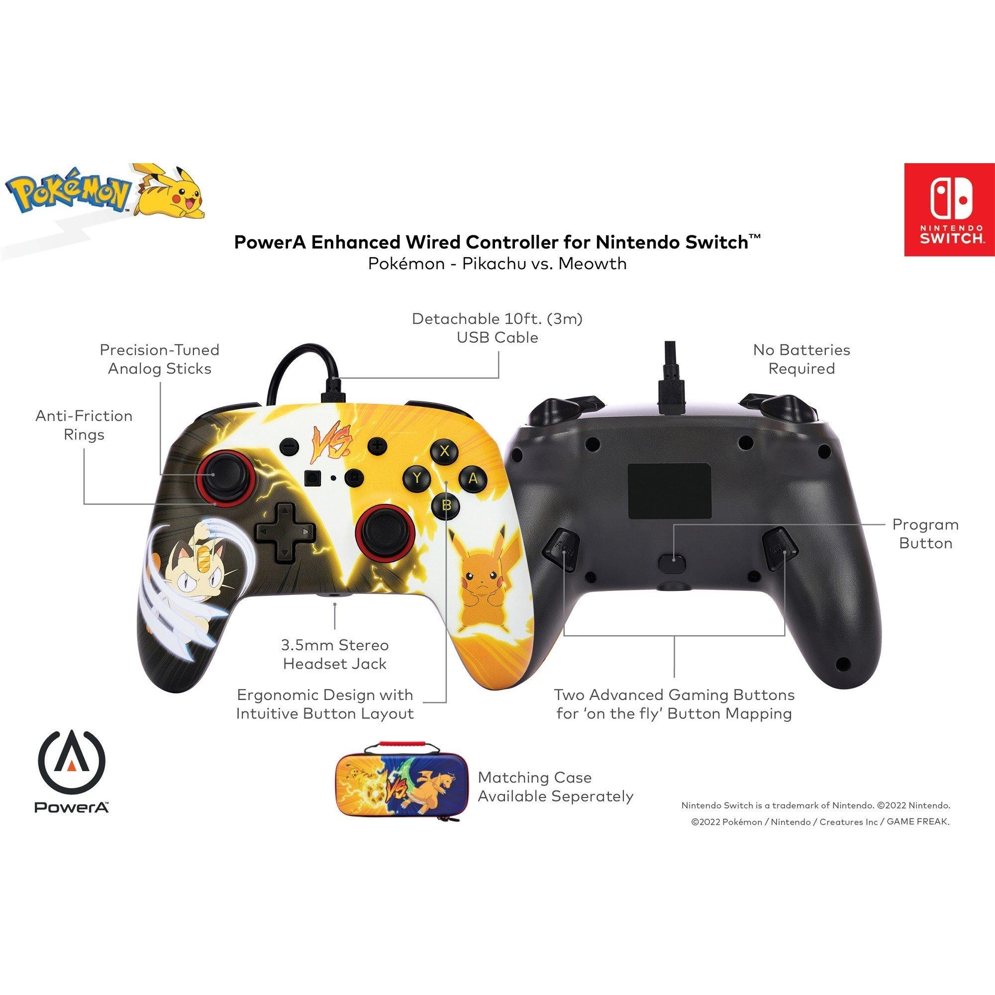 PikachuVSMeowth - PowerA - Enhanced Wired Controller for Nintendo Switch - Pokémon: Pikachu vs. Meowth - 2