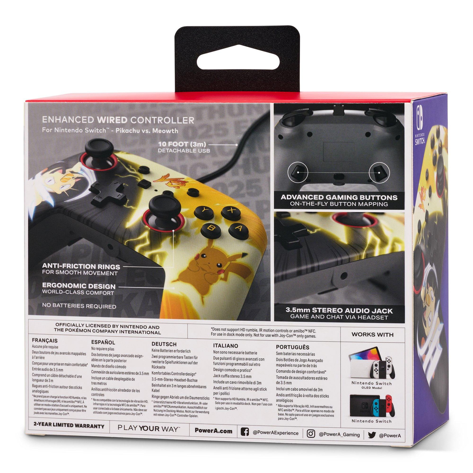 PikachuVSMeowth - PowerA - Enhanced Wired Controller for Nintendo Switch - Pokémon: Pikachu vs. Meowth - 12