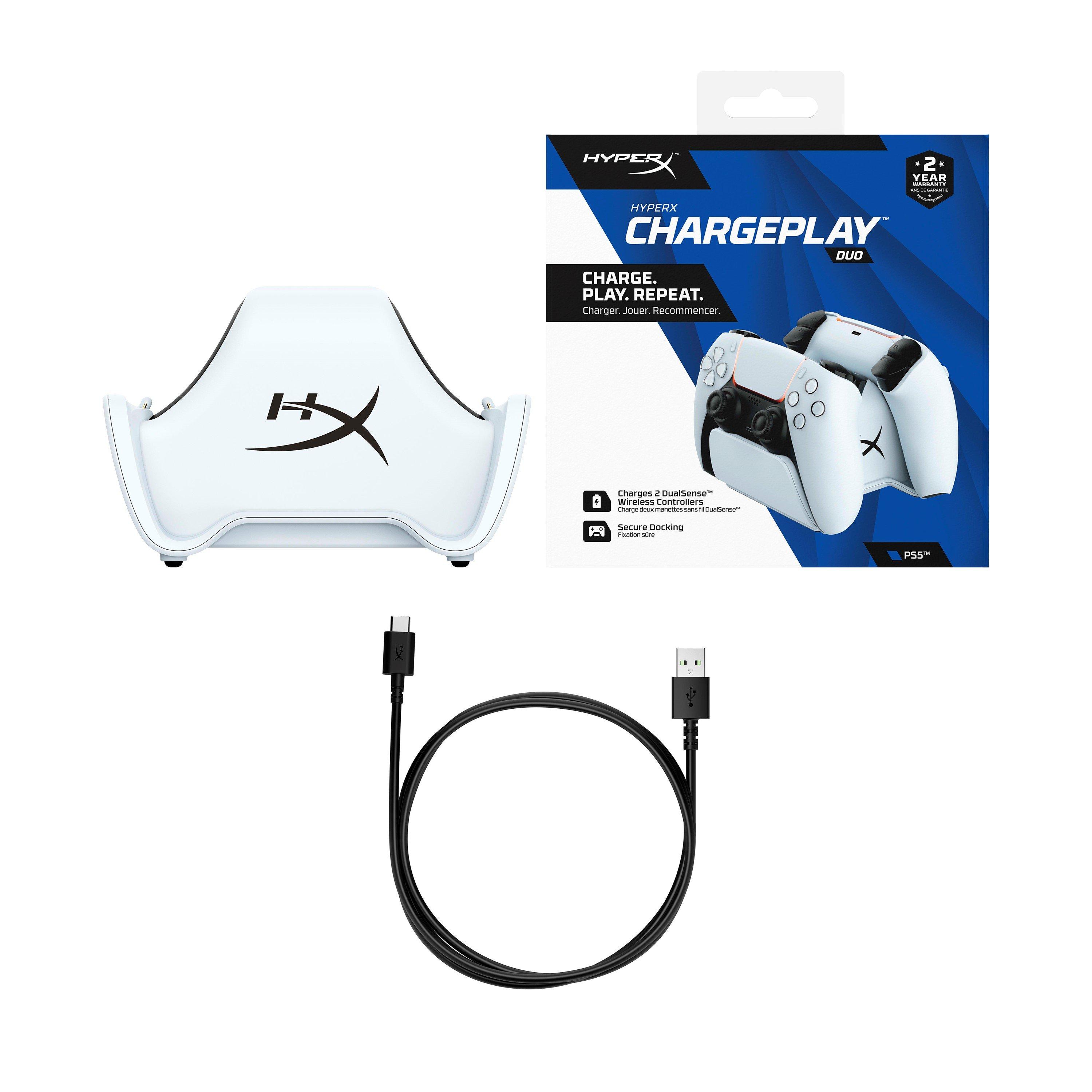 White - HyperX - ChargePlay Duo for PS5 - 6