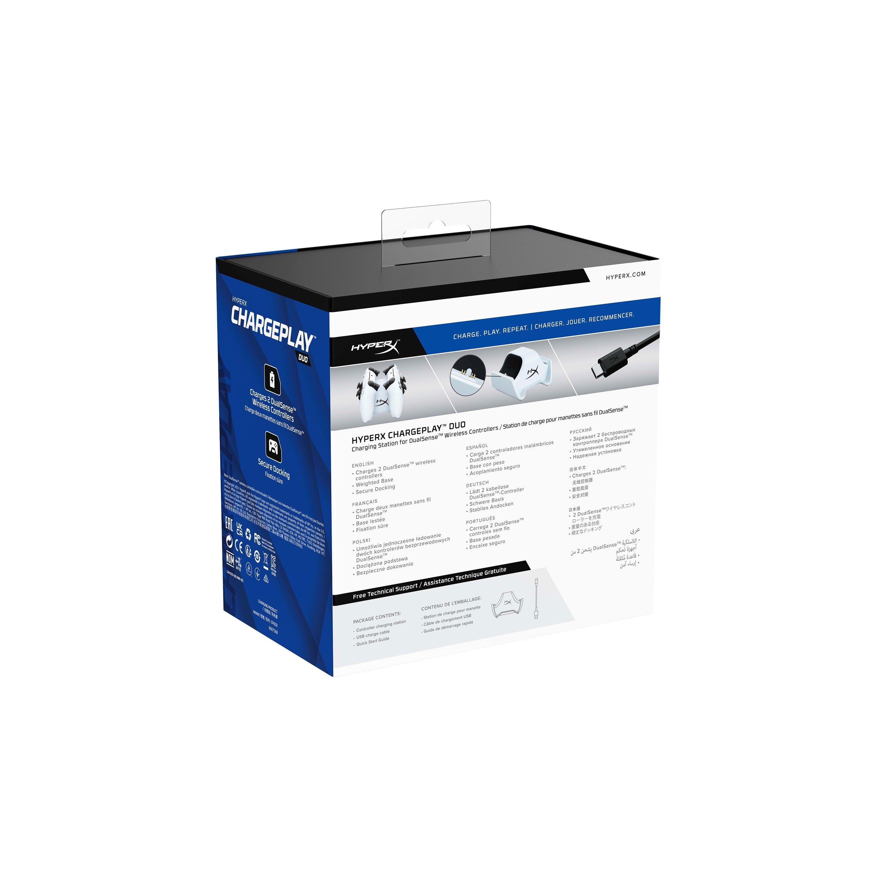 White - HyperX - ChargePlay Duo for PS5 - 8