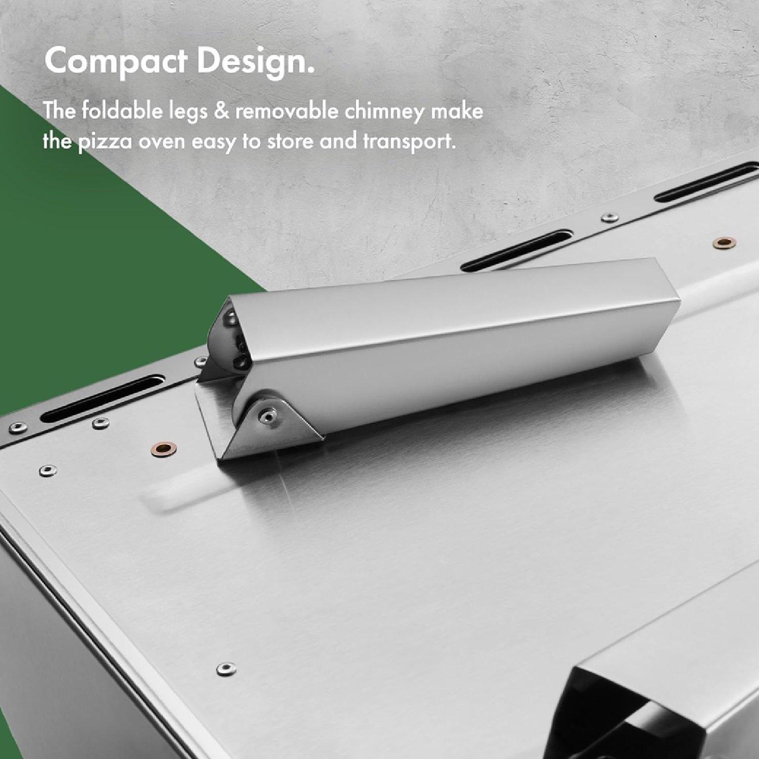 Silver - VonHaus - Outdoor Pizza Oven - 6