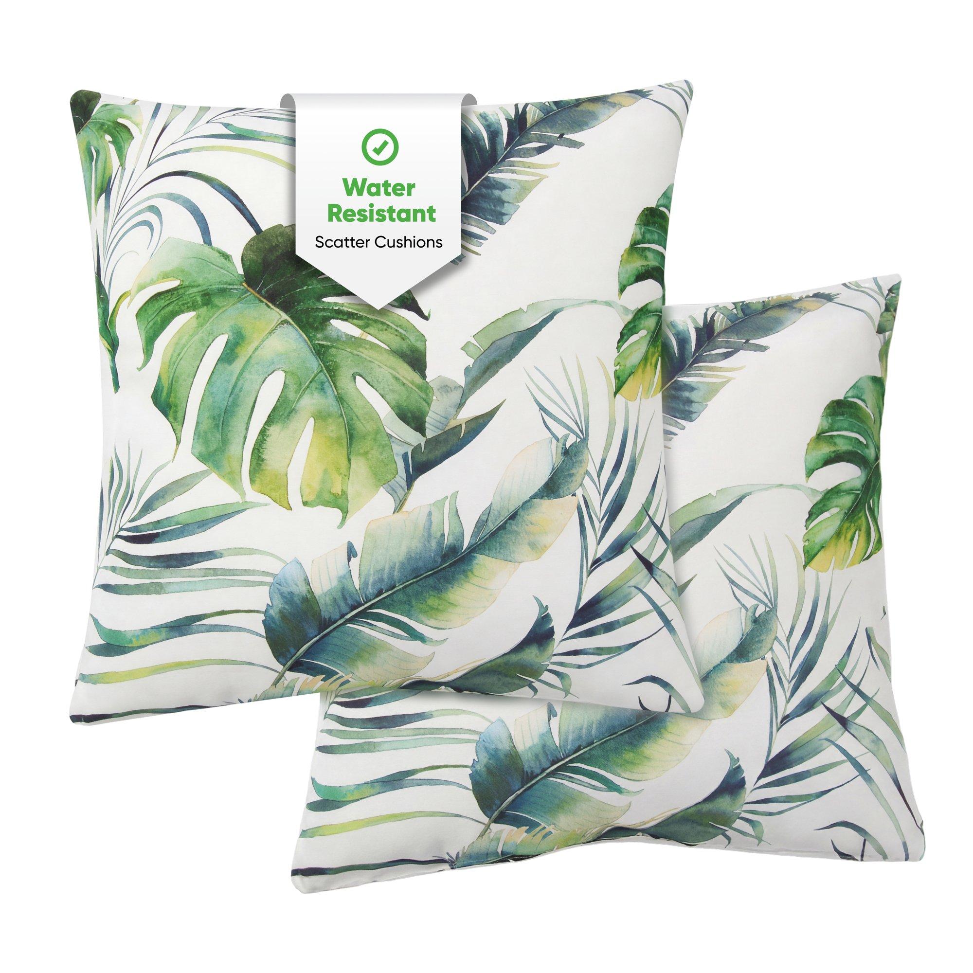 Green - Streetwize - Outdoor Botanical Leaf Scatter Cushions - 1