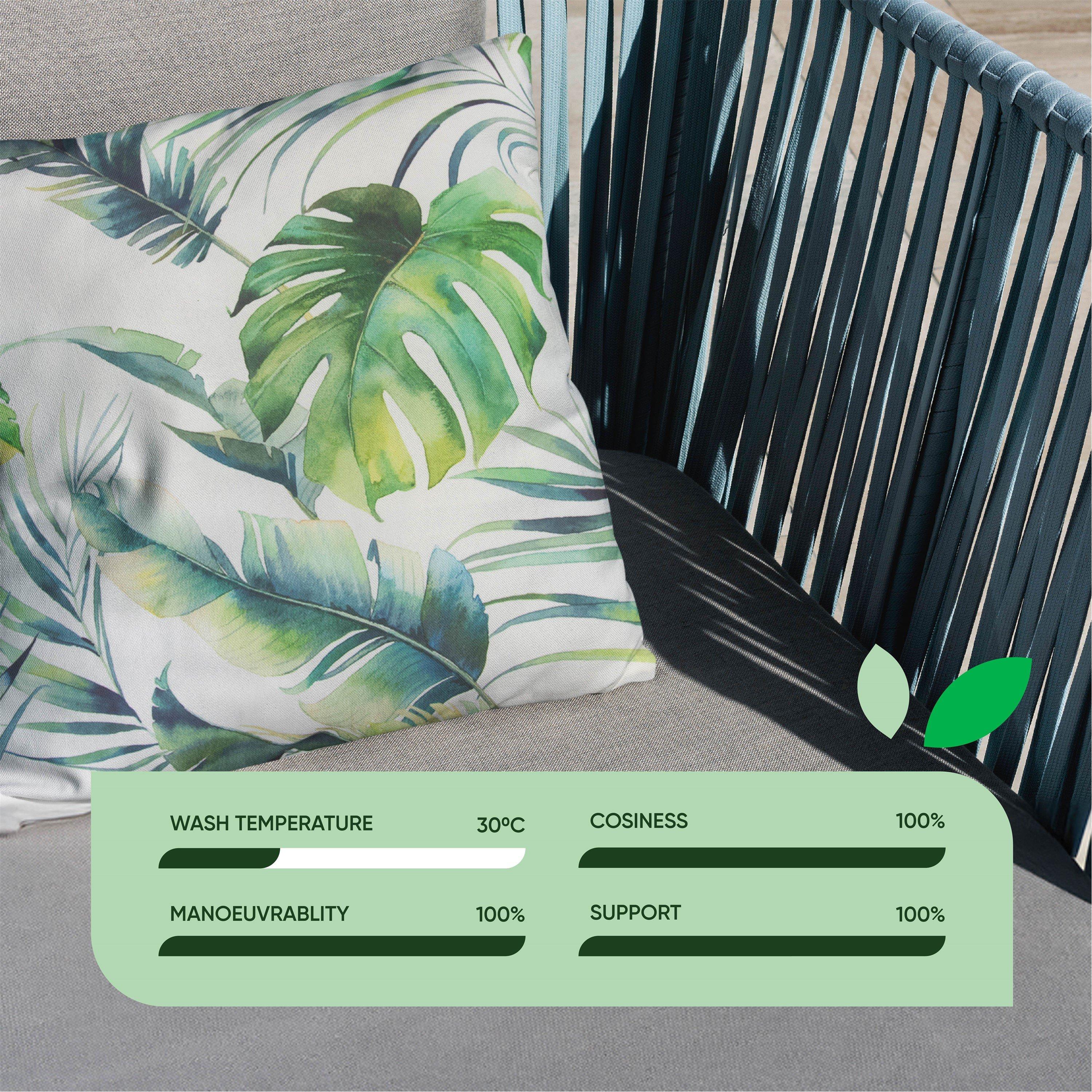 Green - Streetwize - Outdoor Botanical Leaf  Scatter Cushions - 3