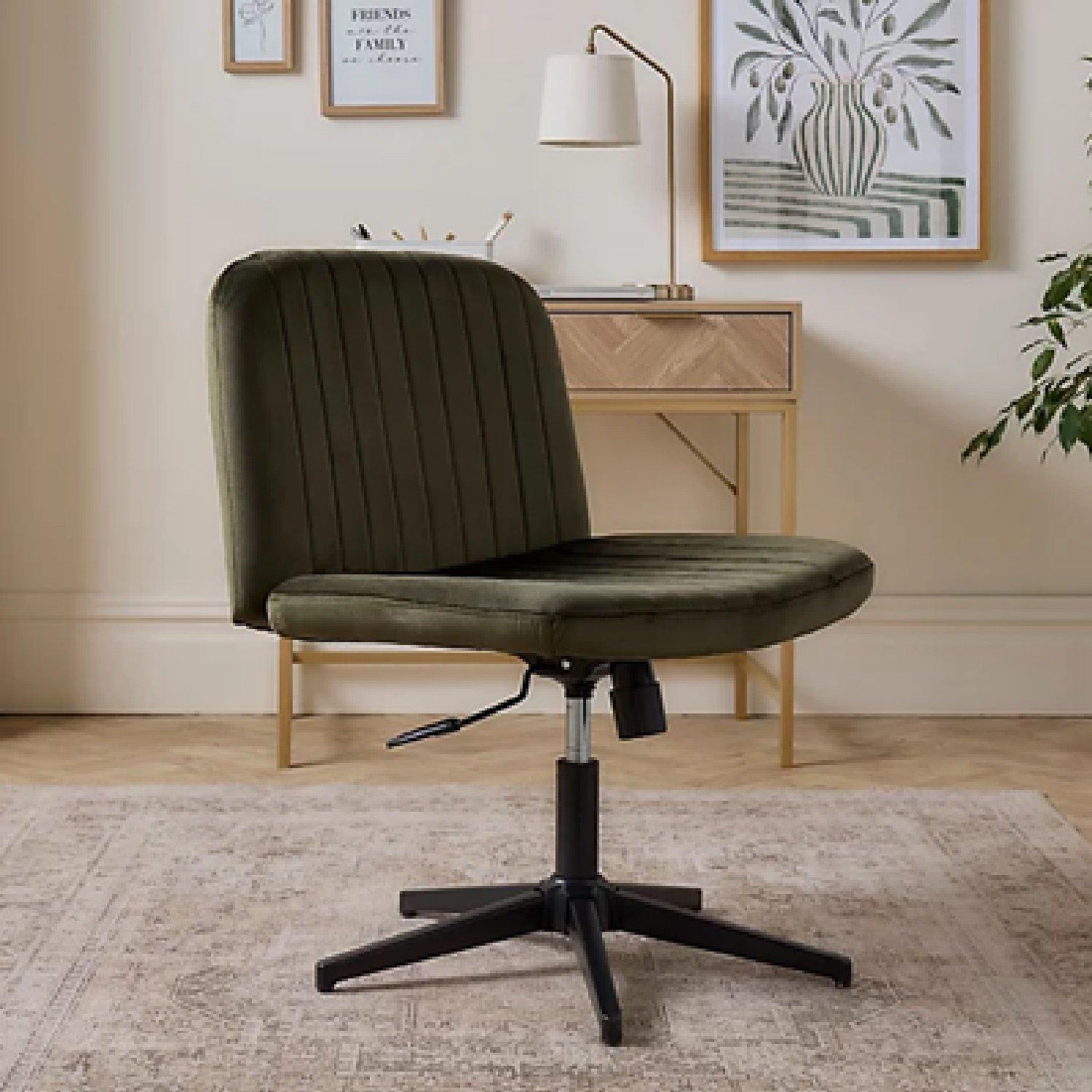 Green - VonHaus - Dawson Office Chair – Green Velvet - 1