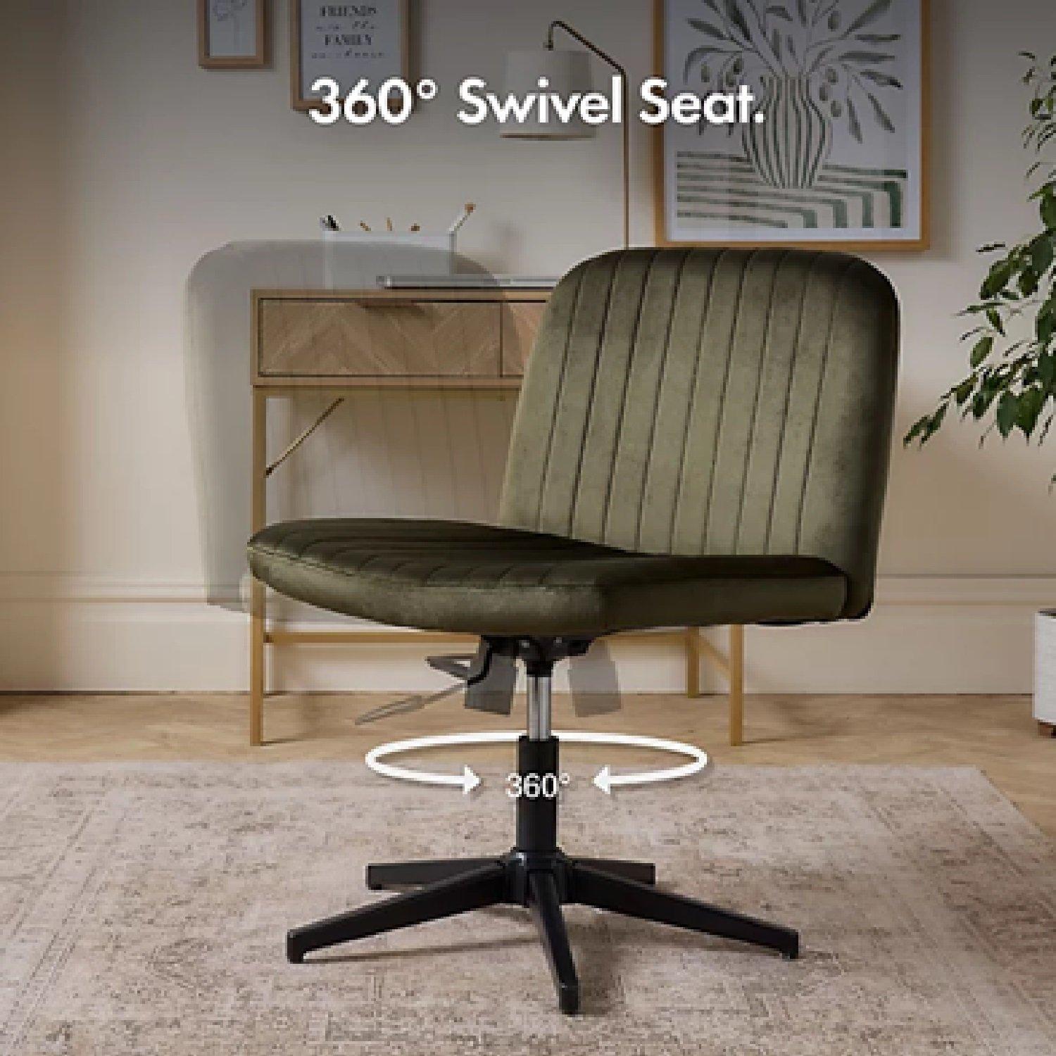 Green - VonHaus - Dawson Office Chair – Green Velvet - 4