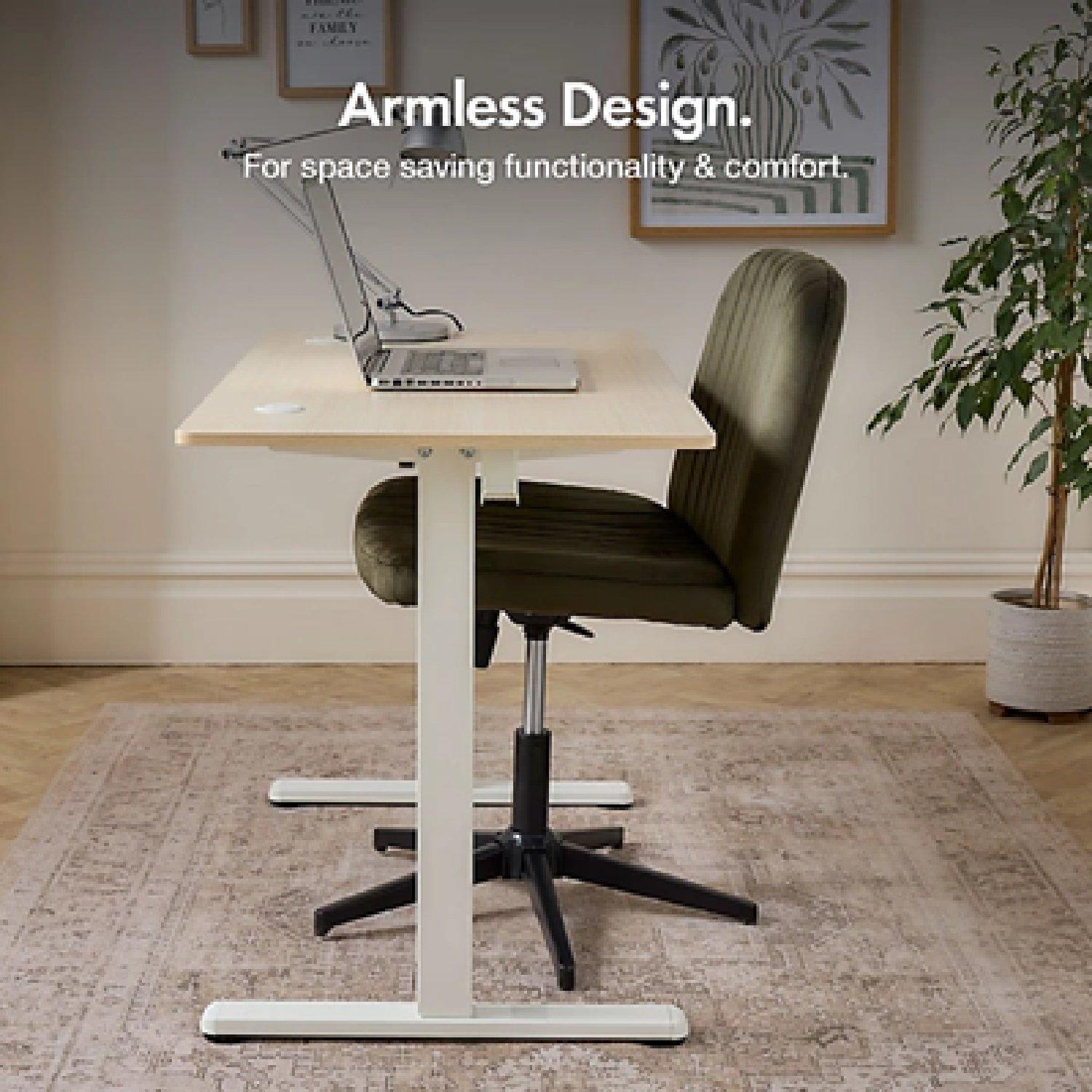 Green - VonHaus - Dawson Office Chair – Green Velvet - 5