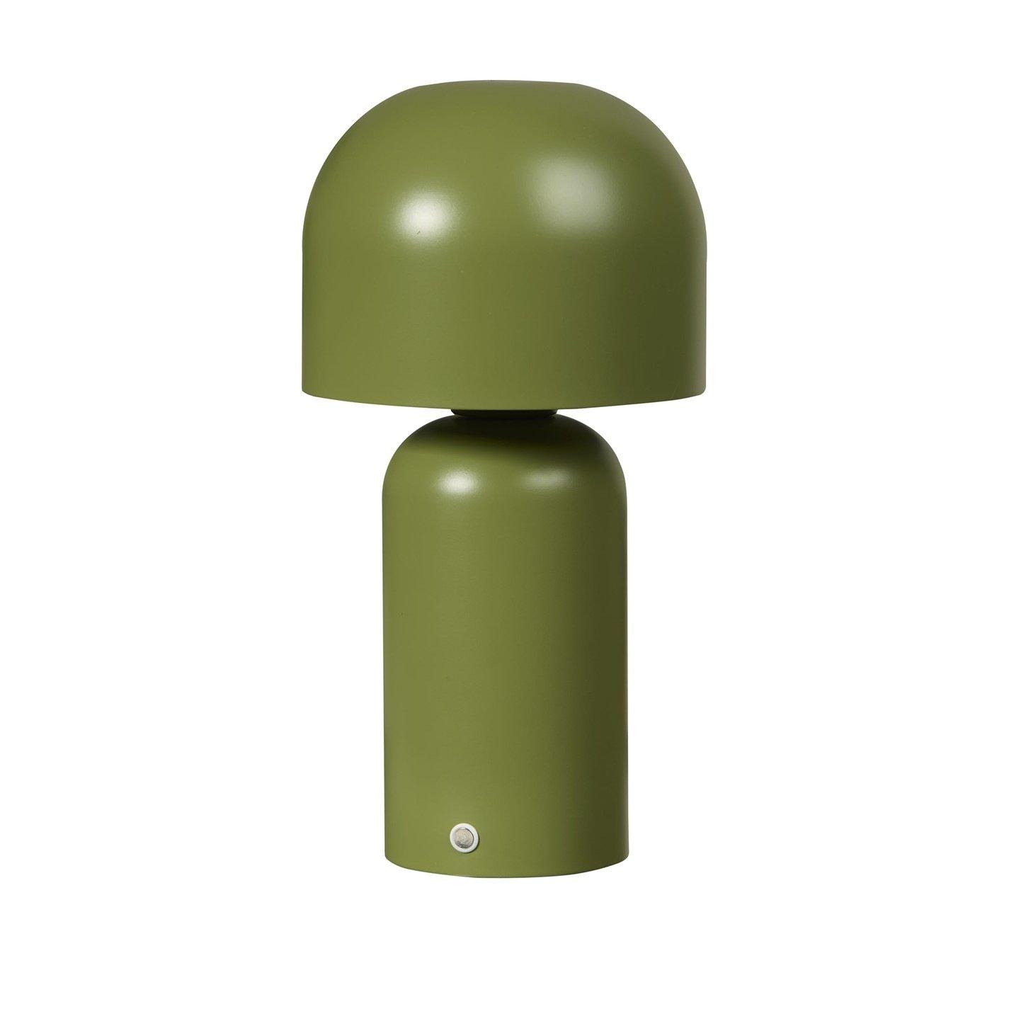 Olive Green - Lighting Collection - Rechargeable Olive LED Mushroom Table Lamp - 2