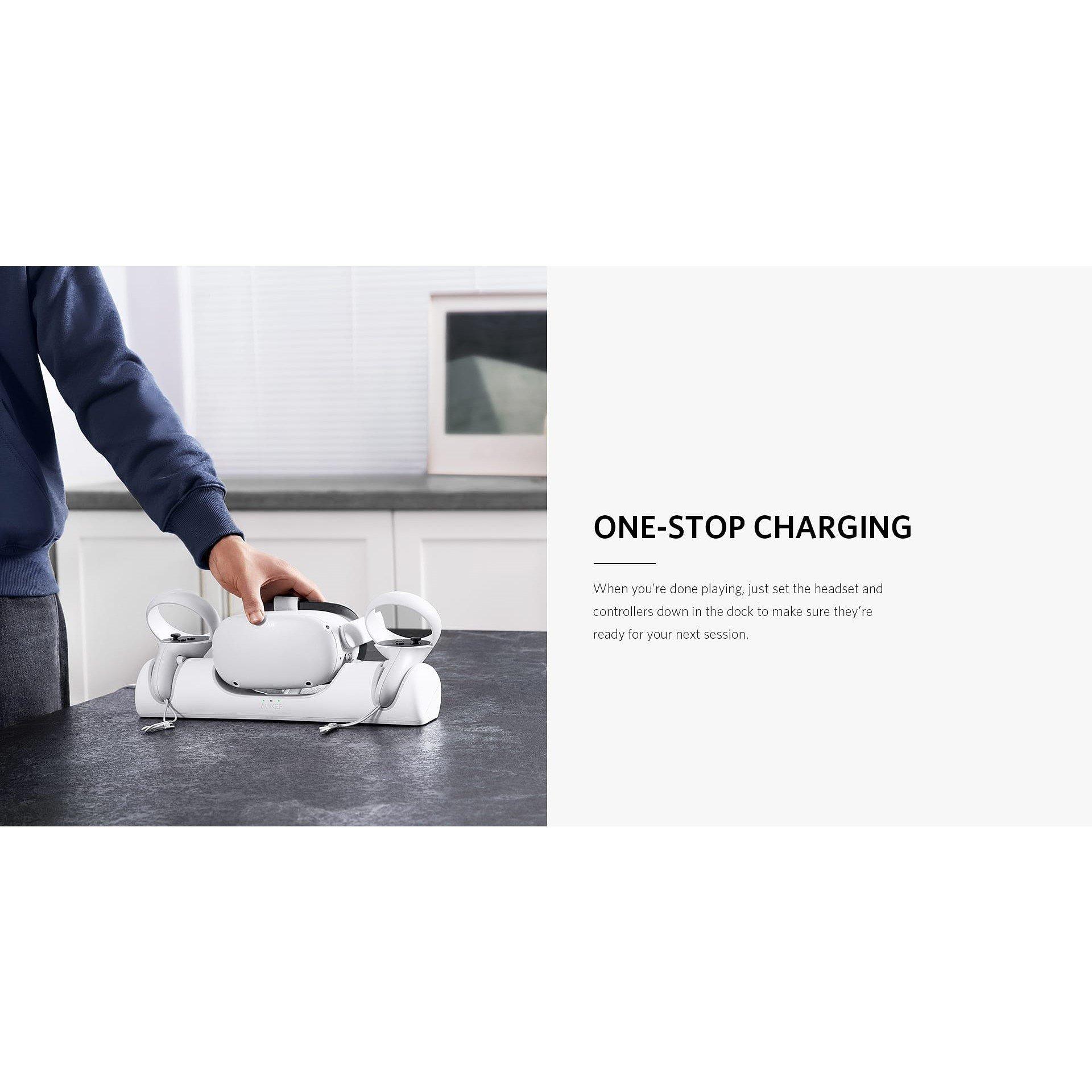 Hvid - Anker - Anker Meta Quest 2 Charging Dock - Meta Certified - 4