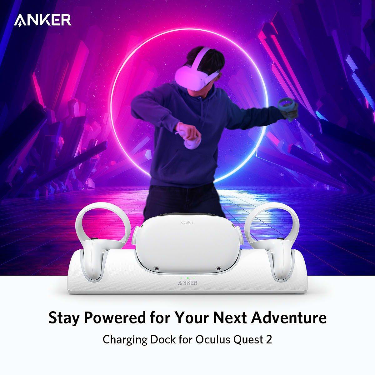 Hvid - Anker - Anker Meta Quest 2 Charging Dock - Meta Certified - 9