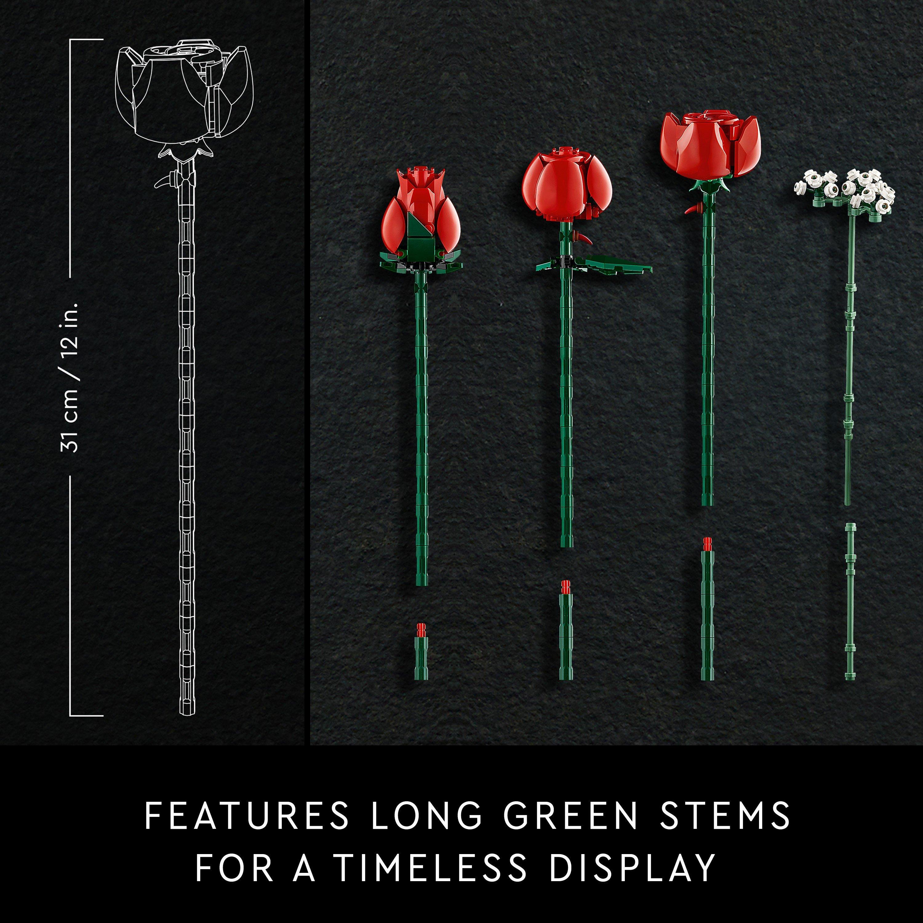 Red and White - LEGO - Botanical Collection 10328 Bouquet Of Roses - 6