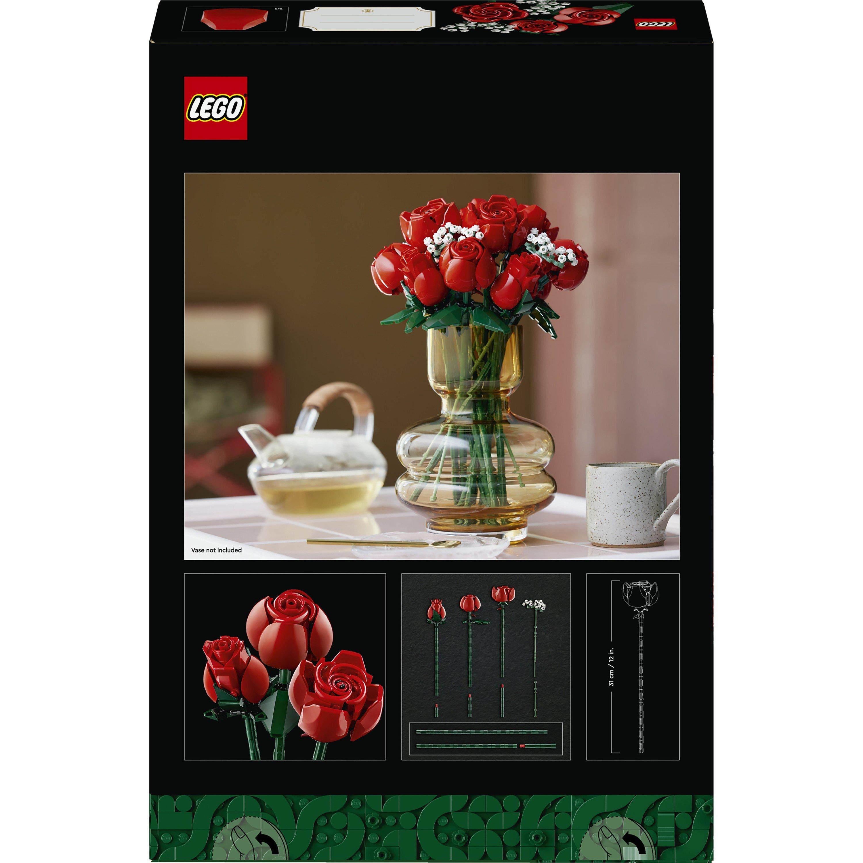 Red and White - LEGO - Botanical Collection 10328 Bouquet Of Roses - 9