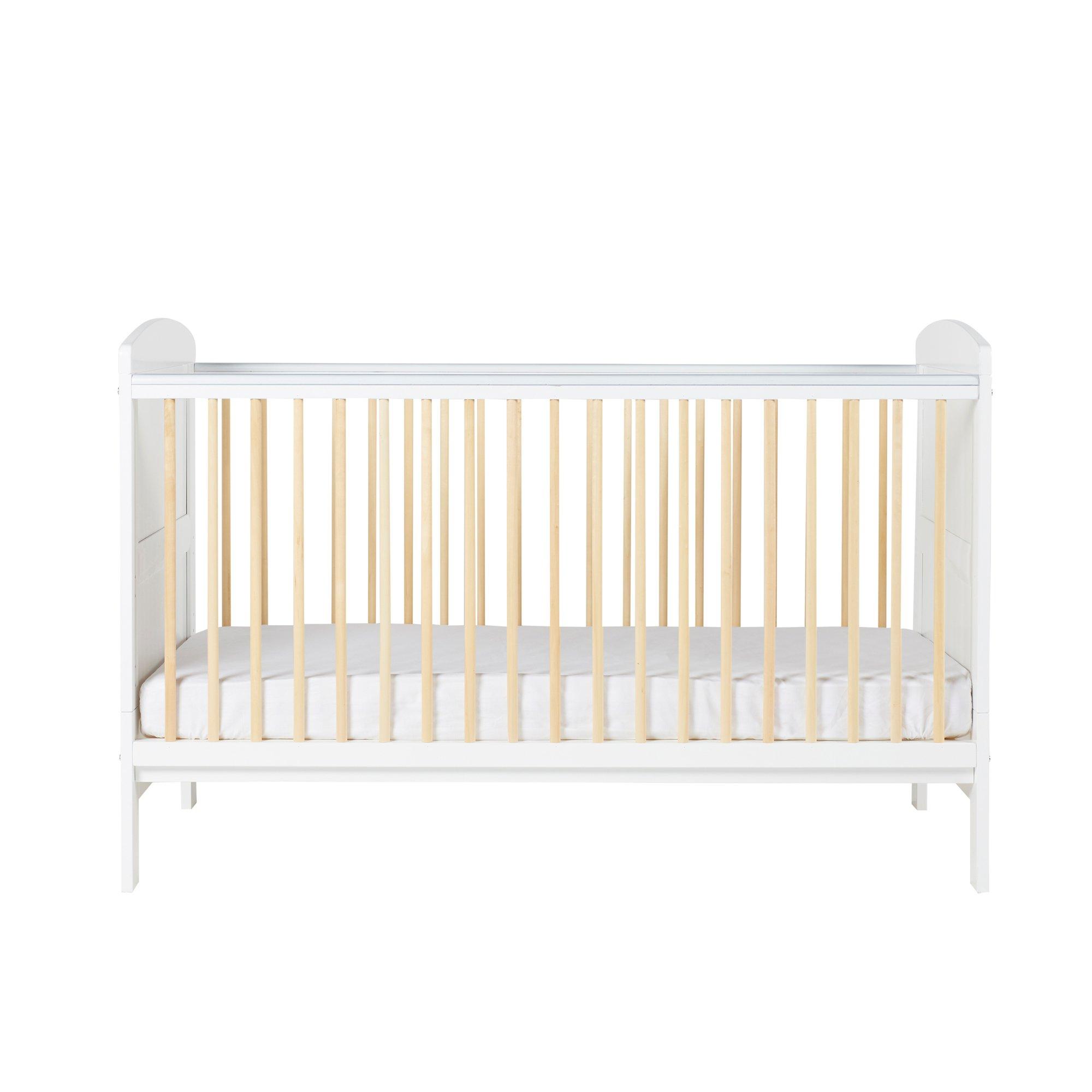 White - Ickle Bubba - Coleby Scandi Cot Bed and Premium Sprung Mattress - 6