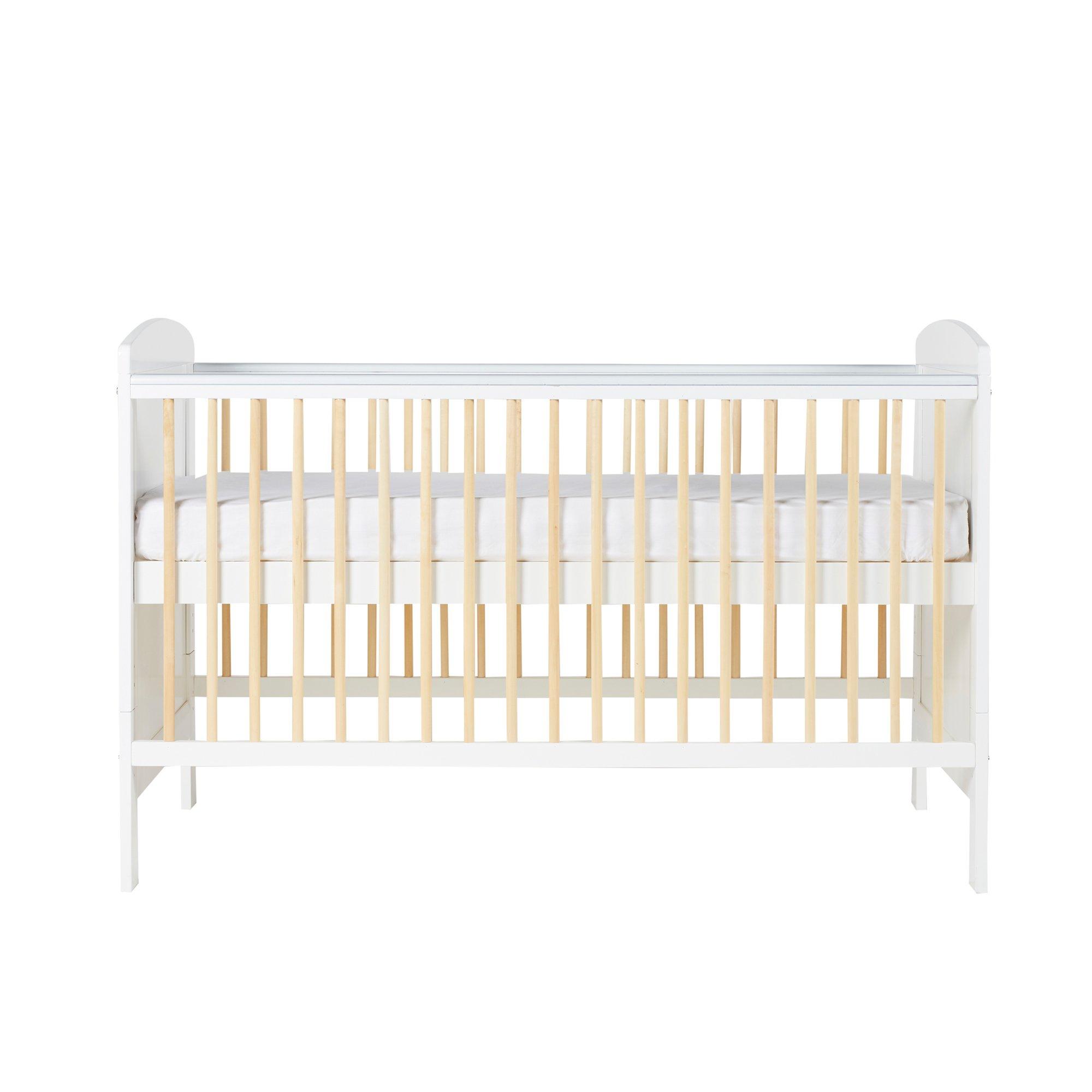 White - Ickle Bubba - Coleby Scandi Cot Bed and All Seasons Mattress - 4