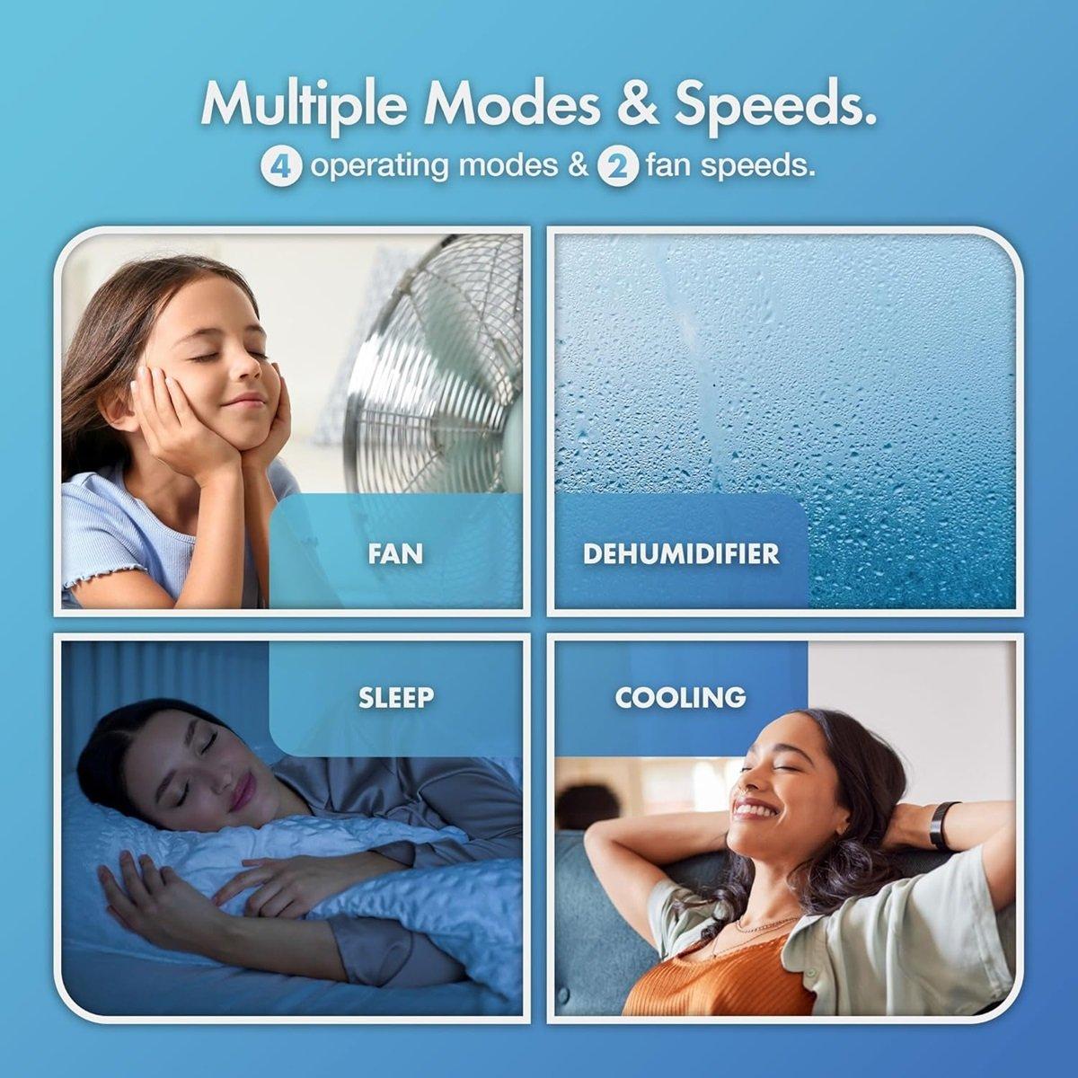 White - VonHaus - High-Performance Air Conditioner 4 Mode  9000BTU - 8