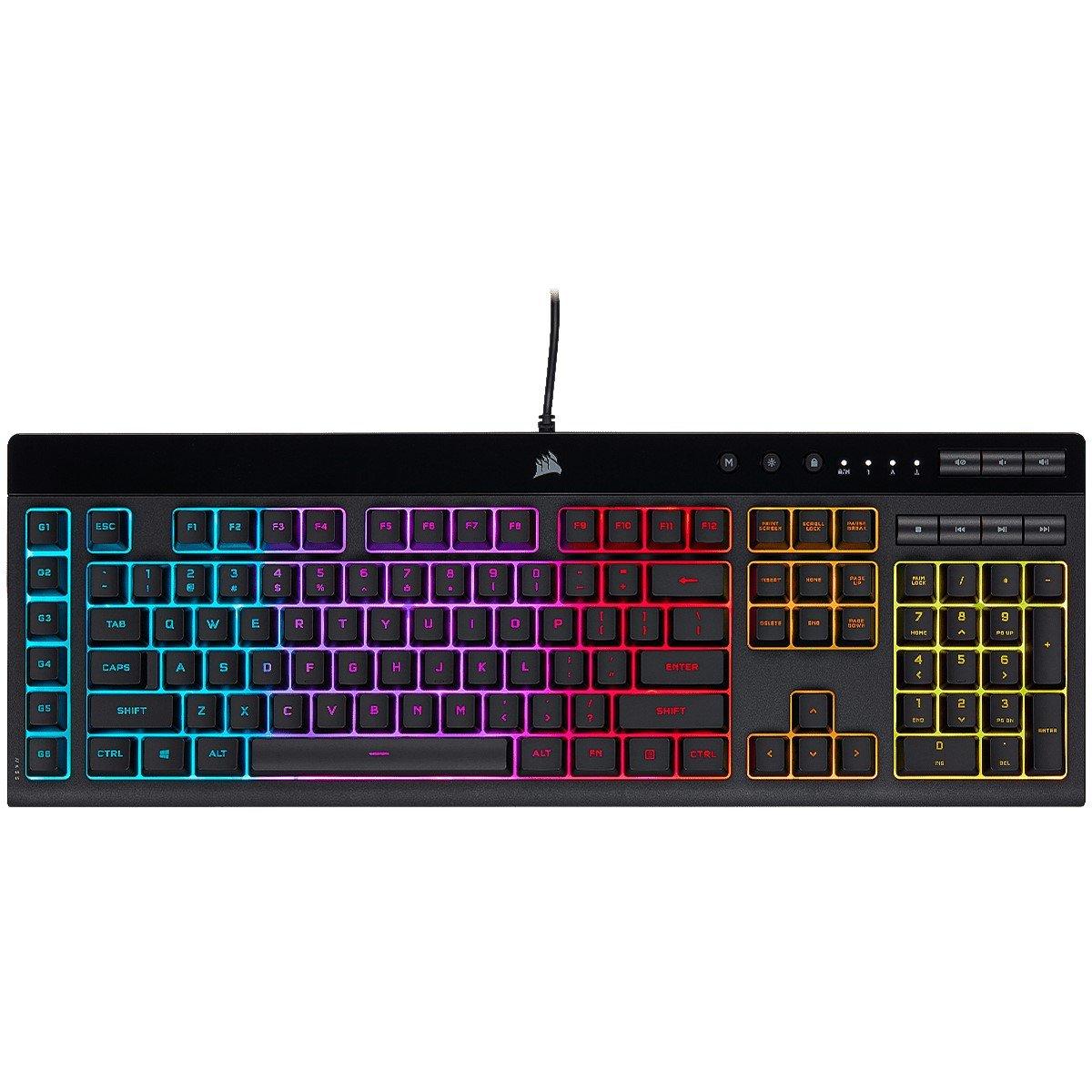 Negro - Corsair - K55 RGB PRO Keyboard - 16
