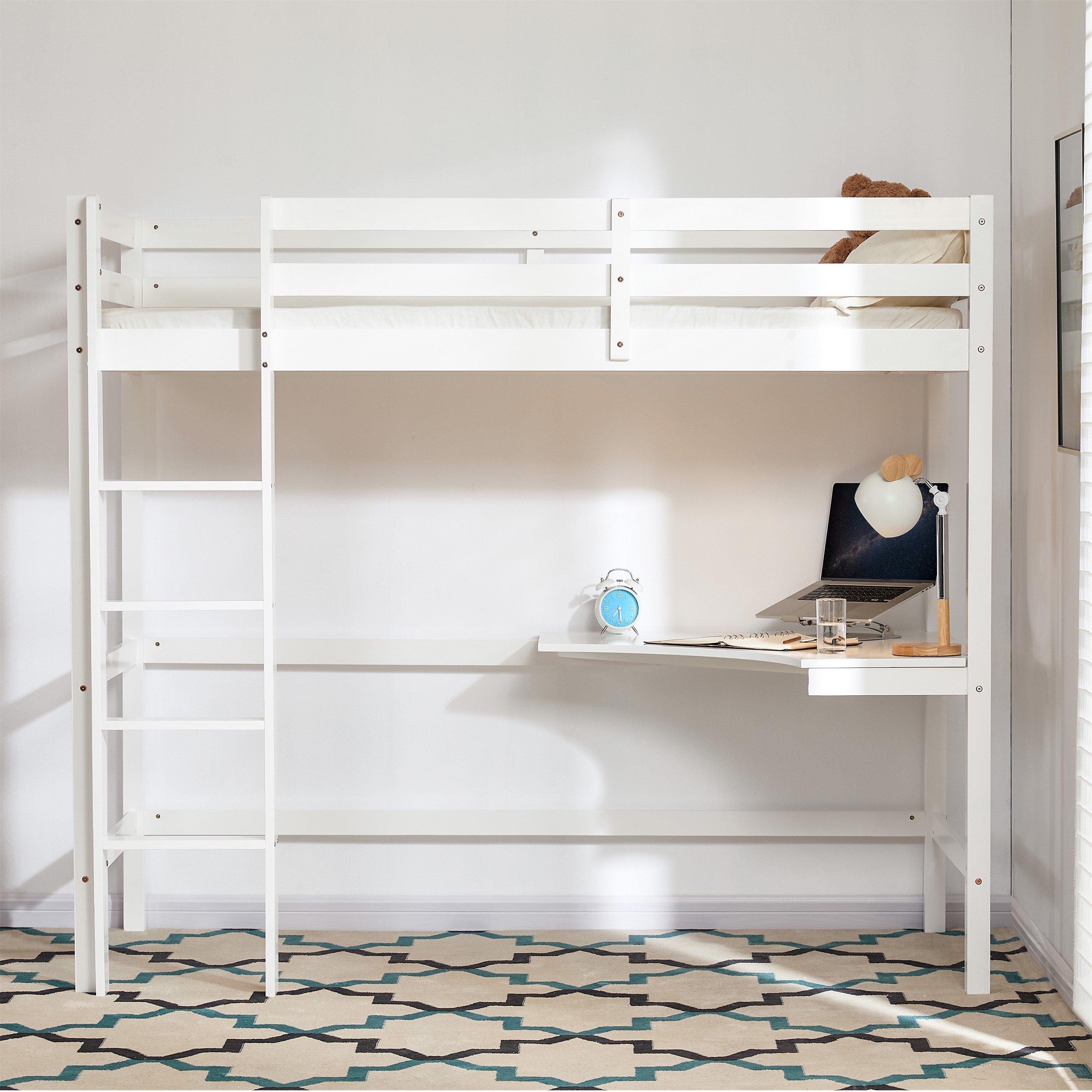 White - Lassic - Vida Designs Sydney Bunk Bed With Desk - 3