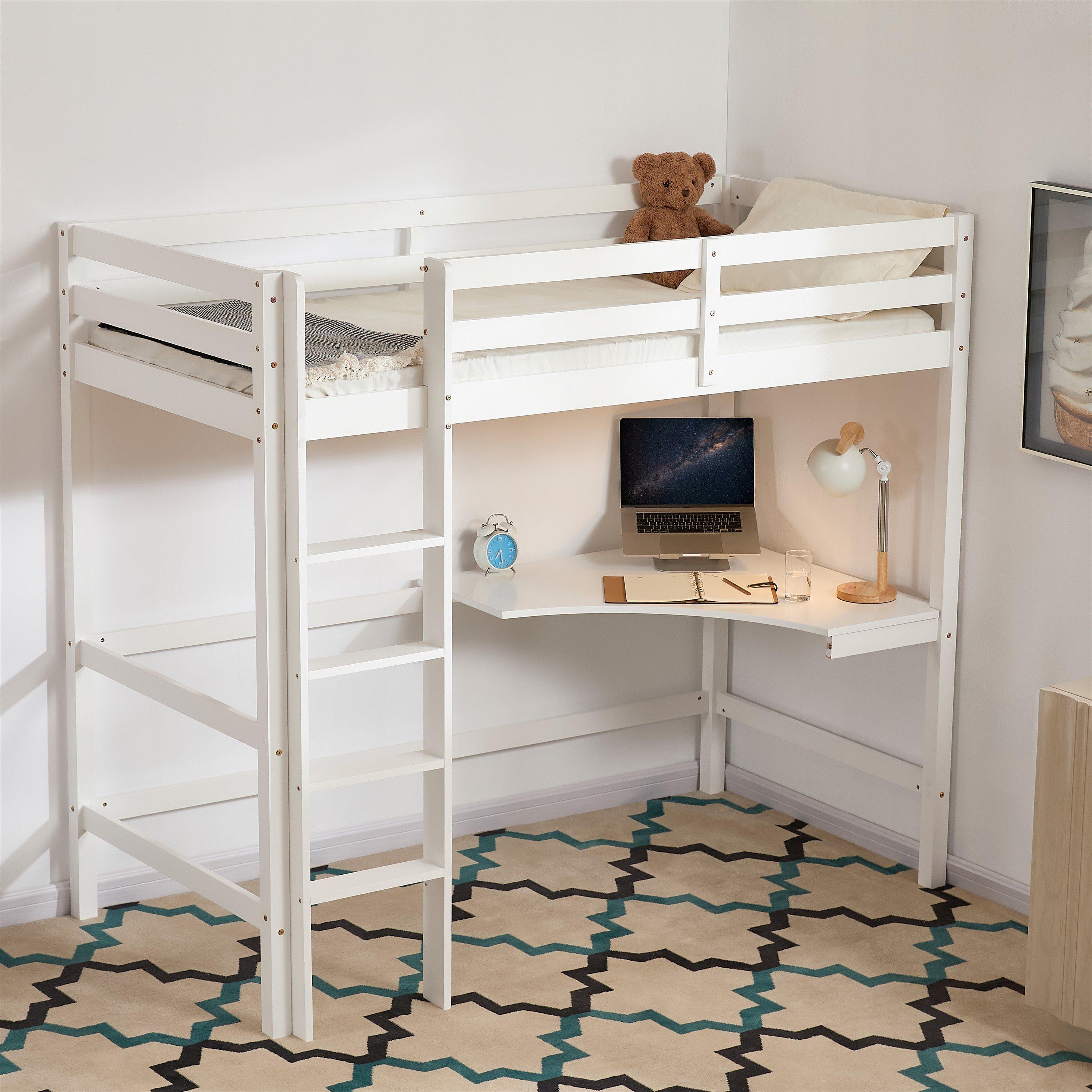 White - Lassic - Vida Designs Sydney Bunk Bed With Desk - 4