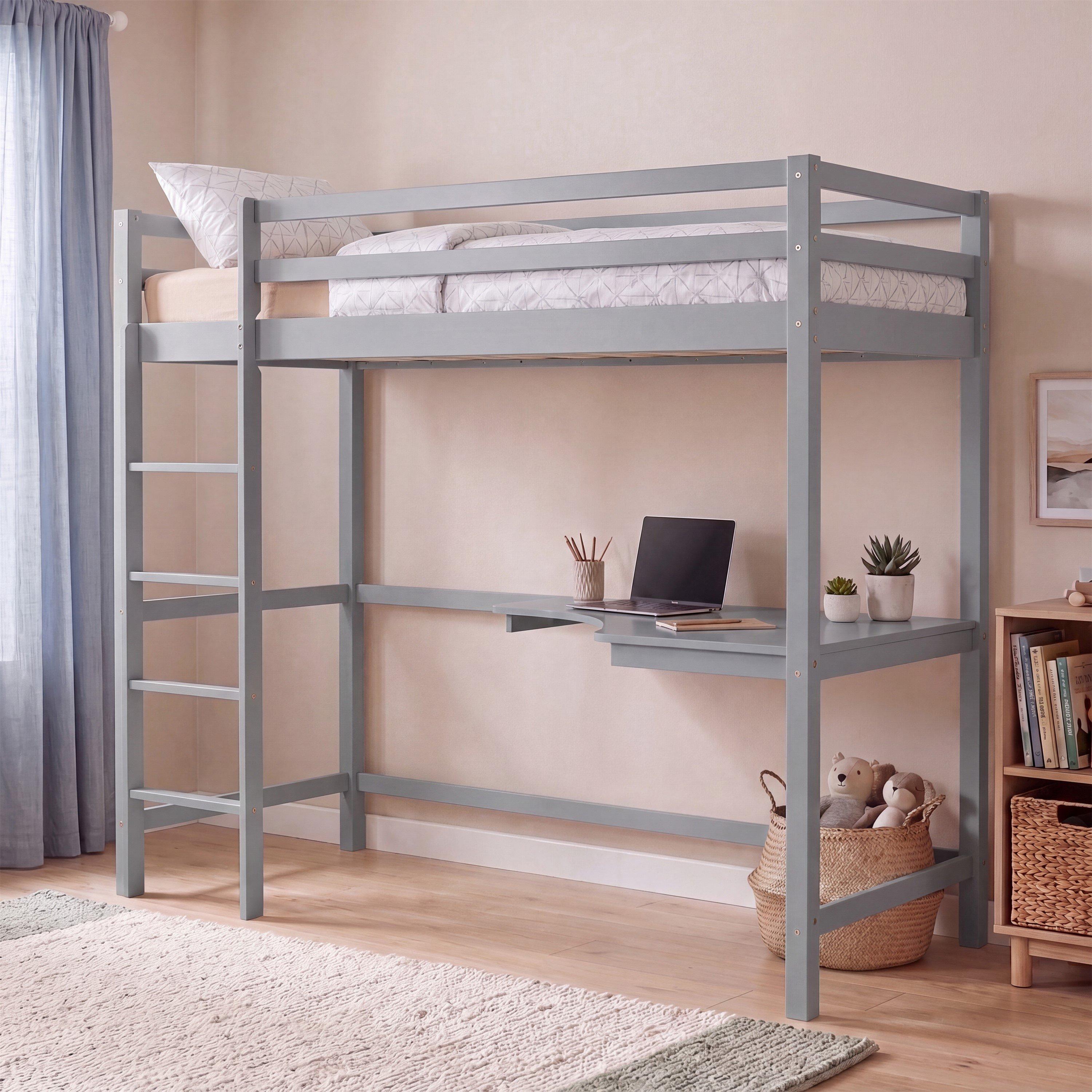 Grey - Lassic - Vida Designs Sydney Bunk Bed With Desk - 4