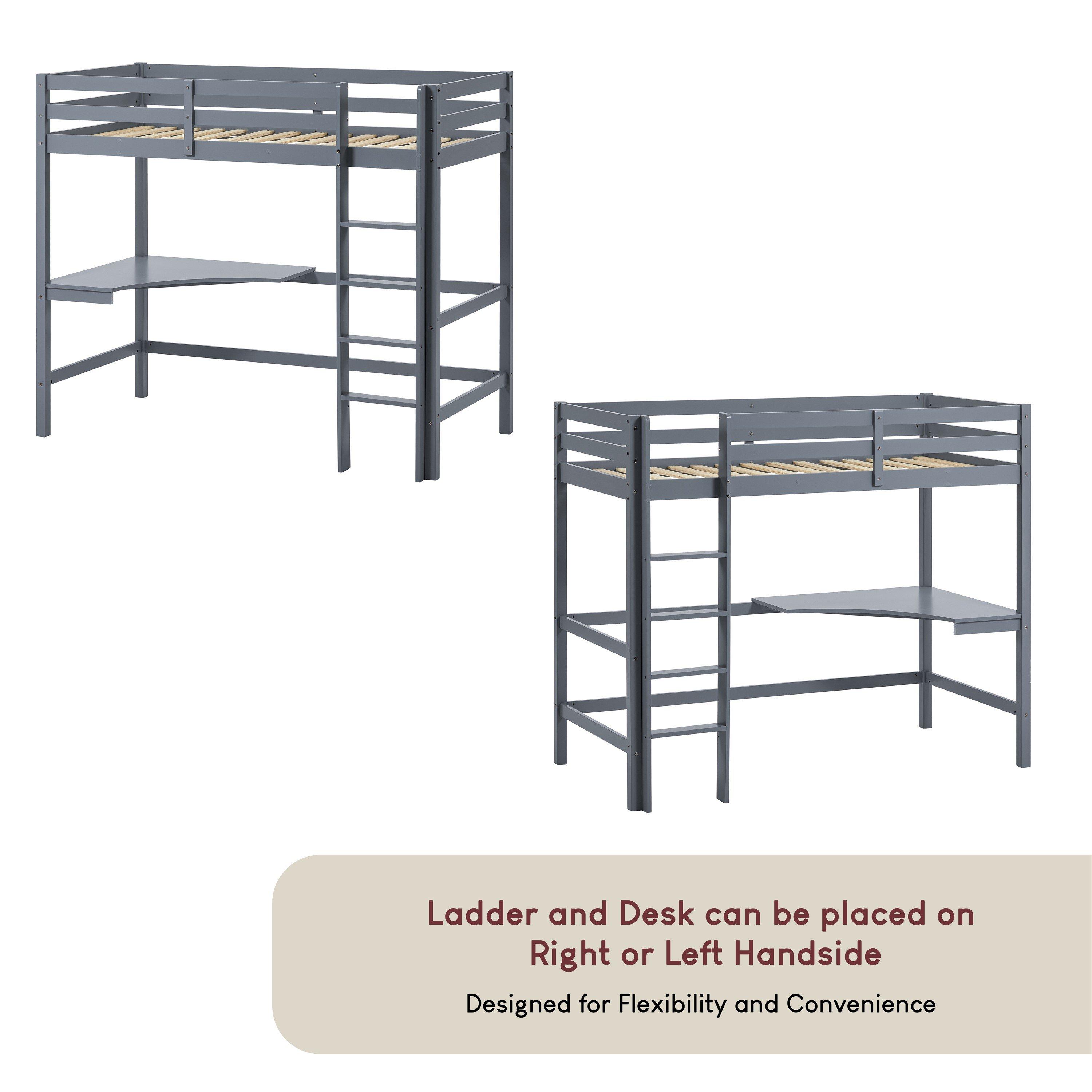 Grey - Lassic - Vida Designs Sydney Bunk Bed With Desk - 7