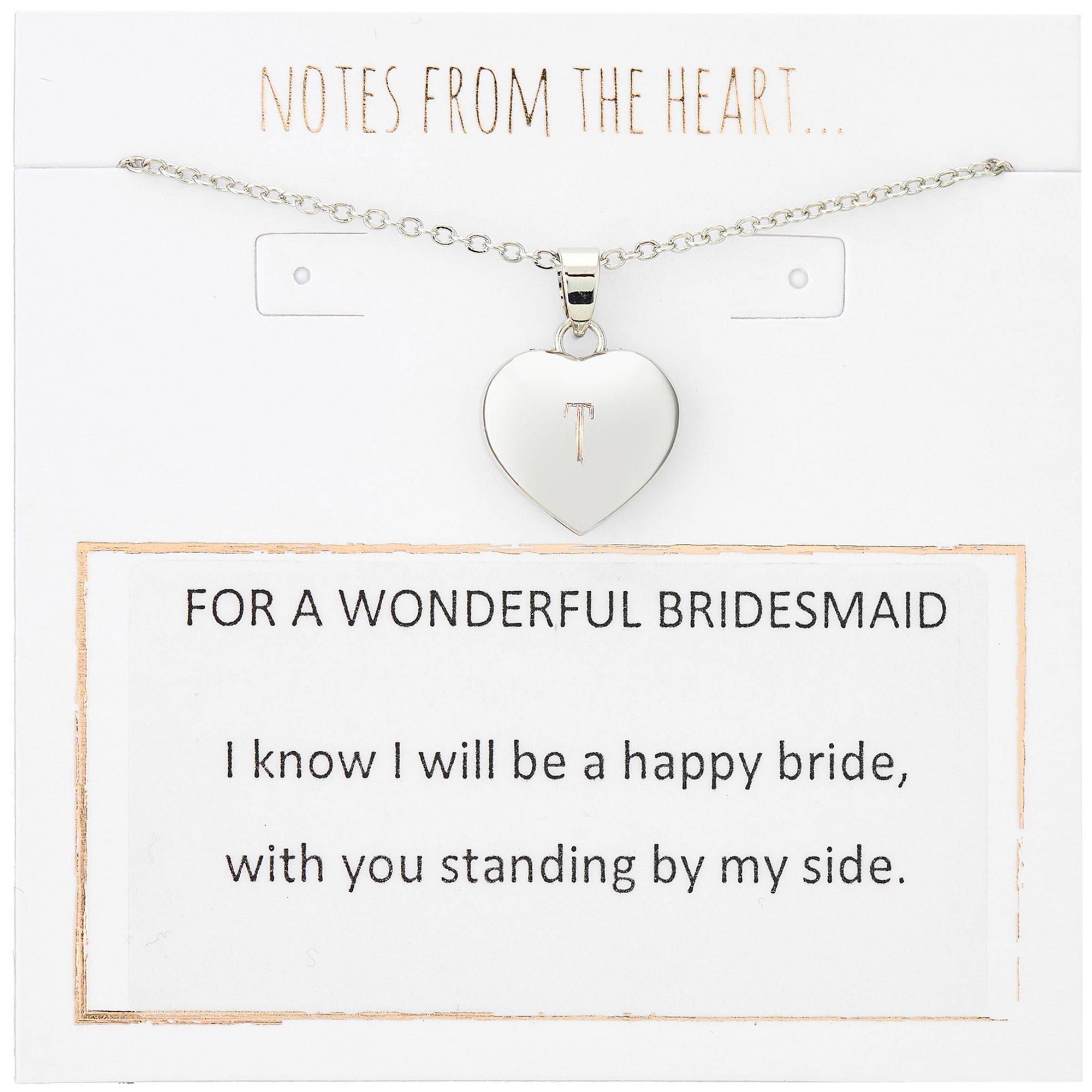 Notes From The Heart Women's Nfth - For A Wonderful Bridesmaid - Silver