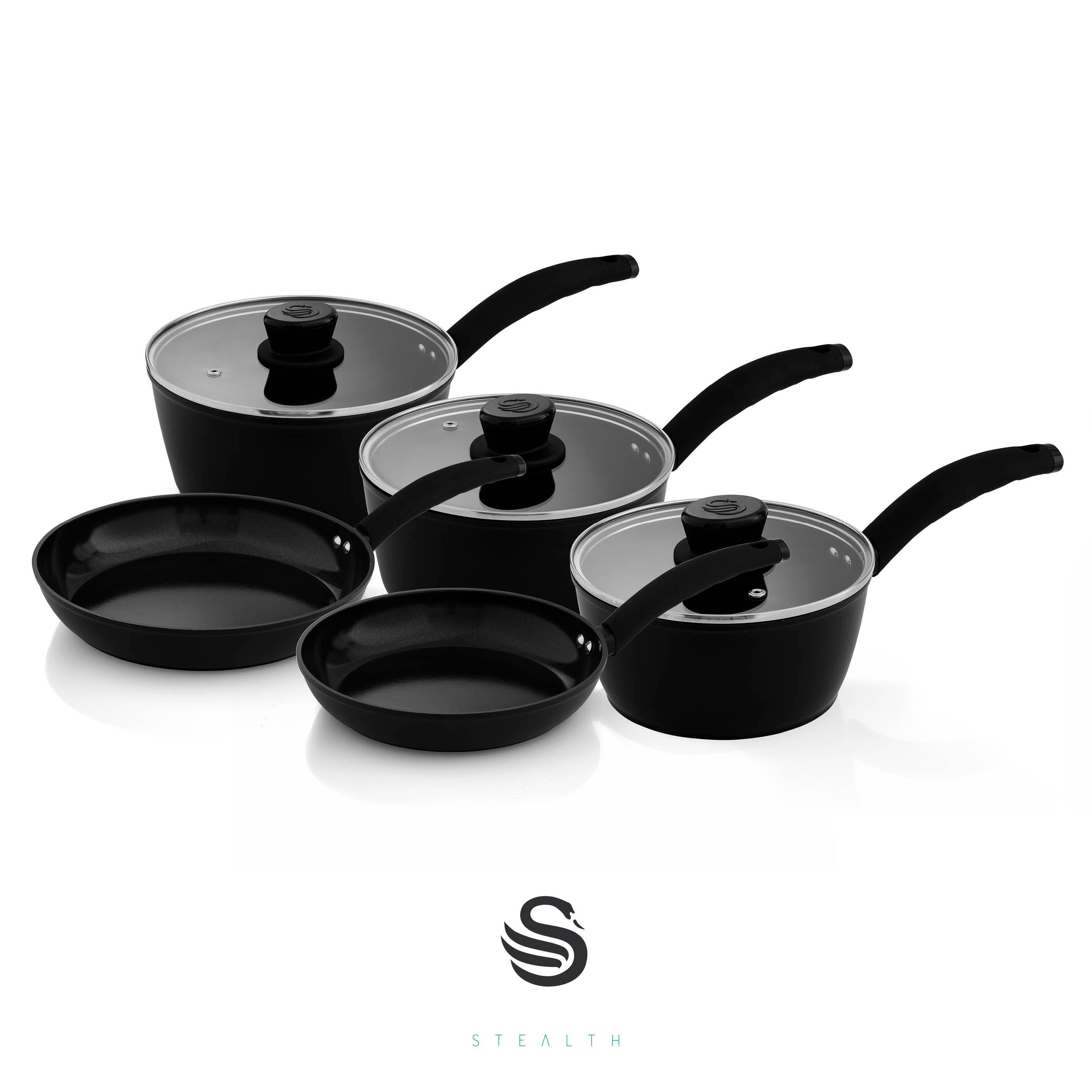 Black - Swan - Stealth 5 Piece Cookware Set - 2