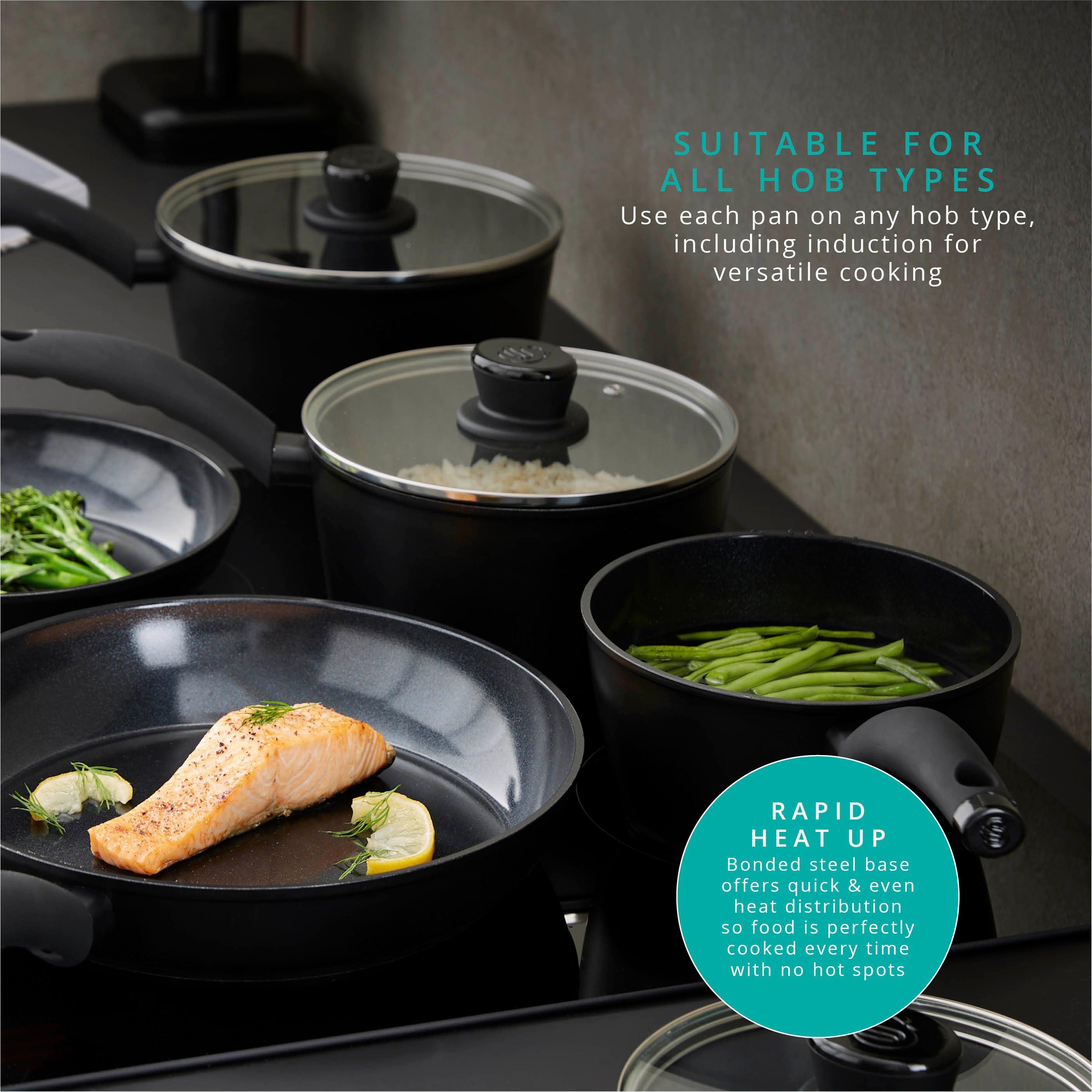Black - Swan - Stealth 5 Piece Cookware Set - 5