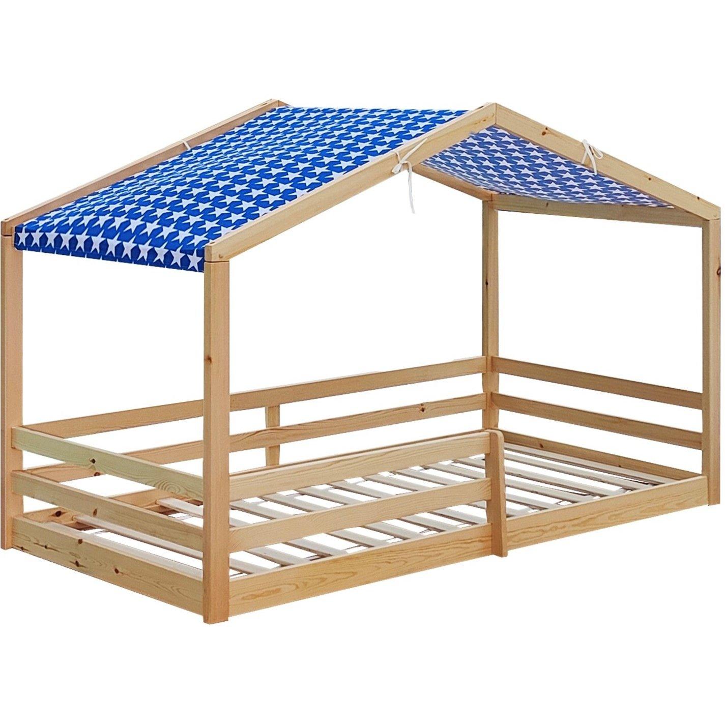 Pine - Comfy Living - 3ft House Bed Frame With Tent Option - 6