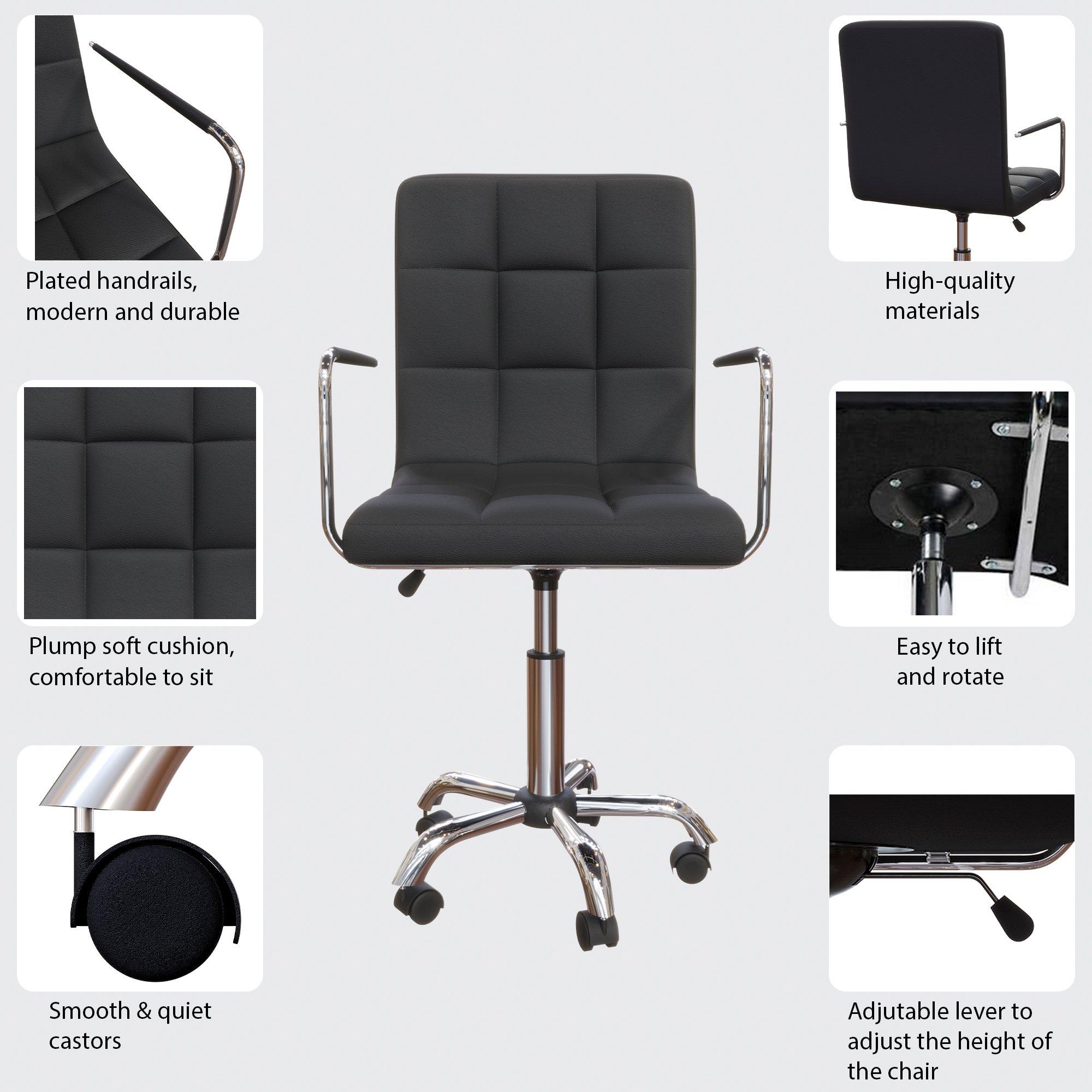 Black - Lassic - Vida Designs Calbo Office Chair UKFR - 5