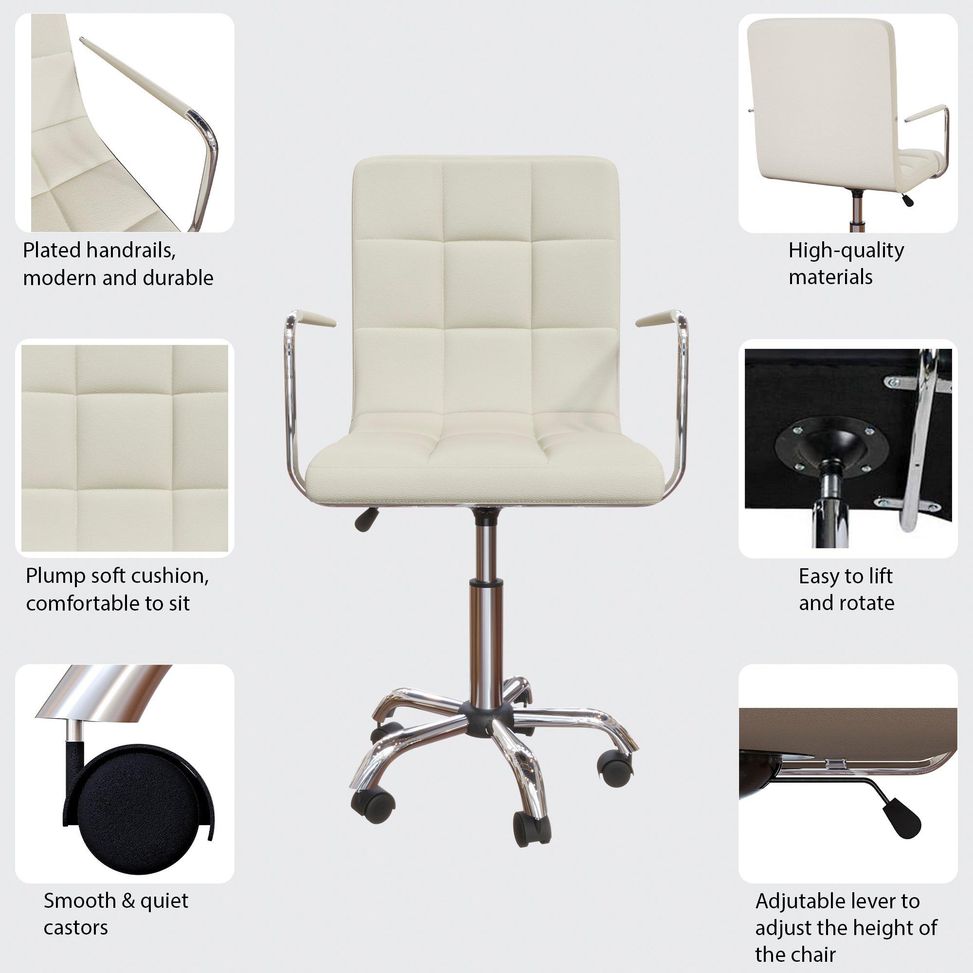 Beige - Lassic - Vida Designs Calbo Office Chair UKFR - 5