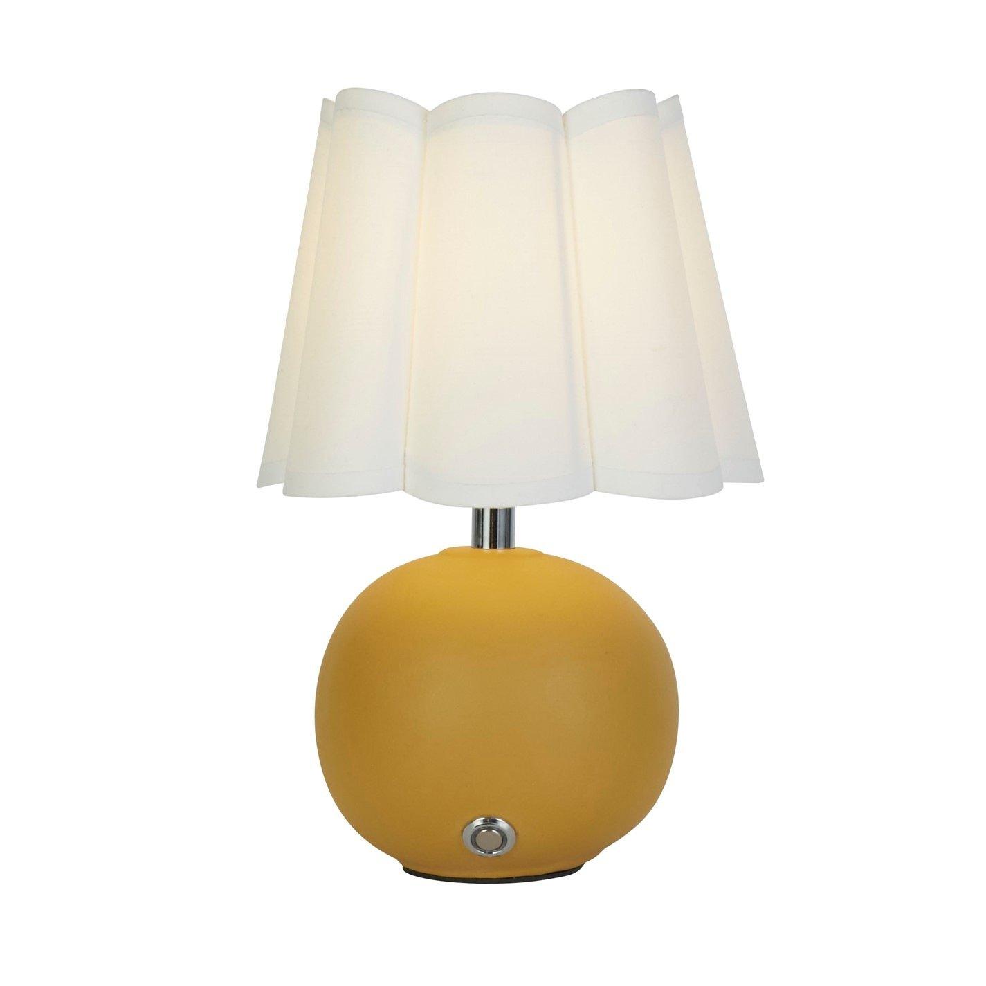Mustard And Chr - Lighting Collection - Rechrageable Ochre Ceramic Table Lamp - 4