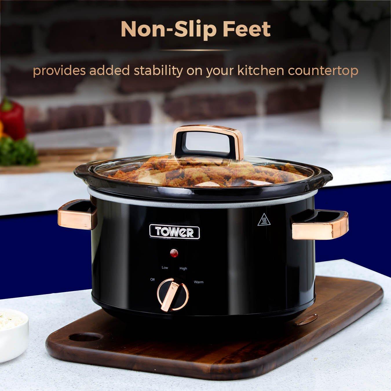 Rose Gold - Tower - Infinity 3.5 Litre Slow Cooker with Rose Gold Acce - 8