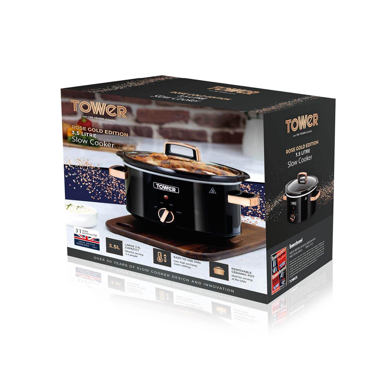 Rose Gold - Tower - Infinity 3.5 Litre Slow Cooker with Rose Gold Acce - 10
