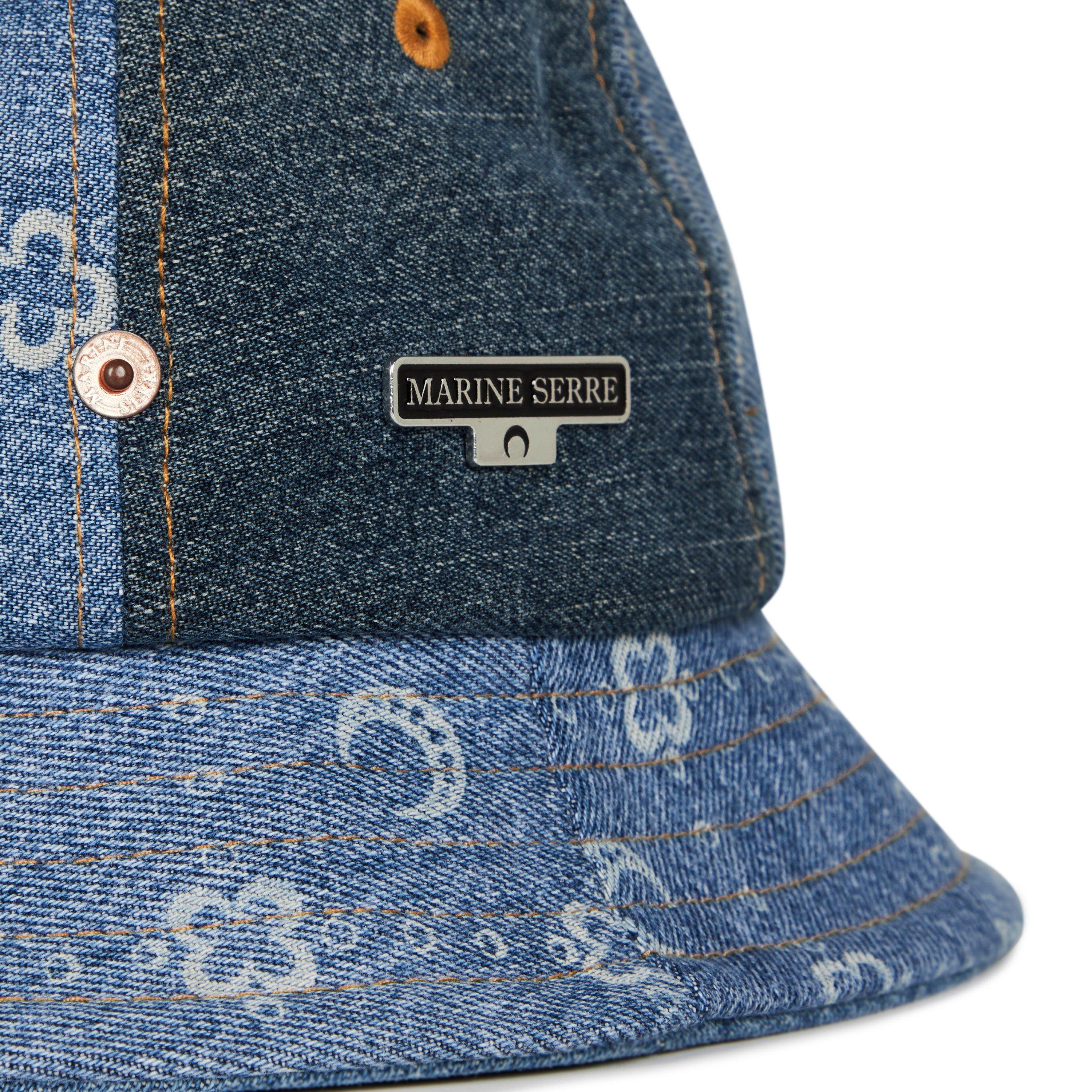 Dark Blue - Marine Serre - Patchwork Denim Bucket Hat - 3