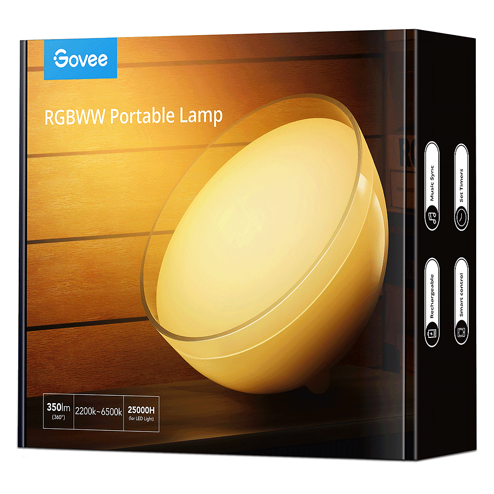 Multi - GOVEE - Ambient RGB Portable Table Lamp - 1