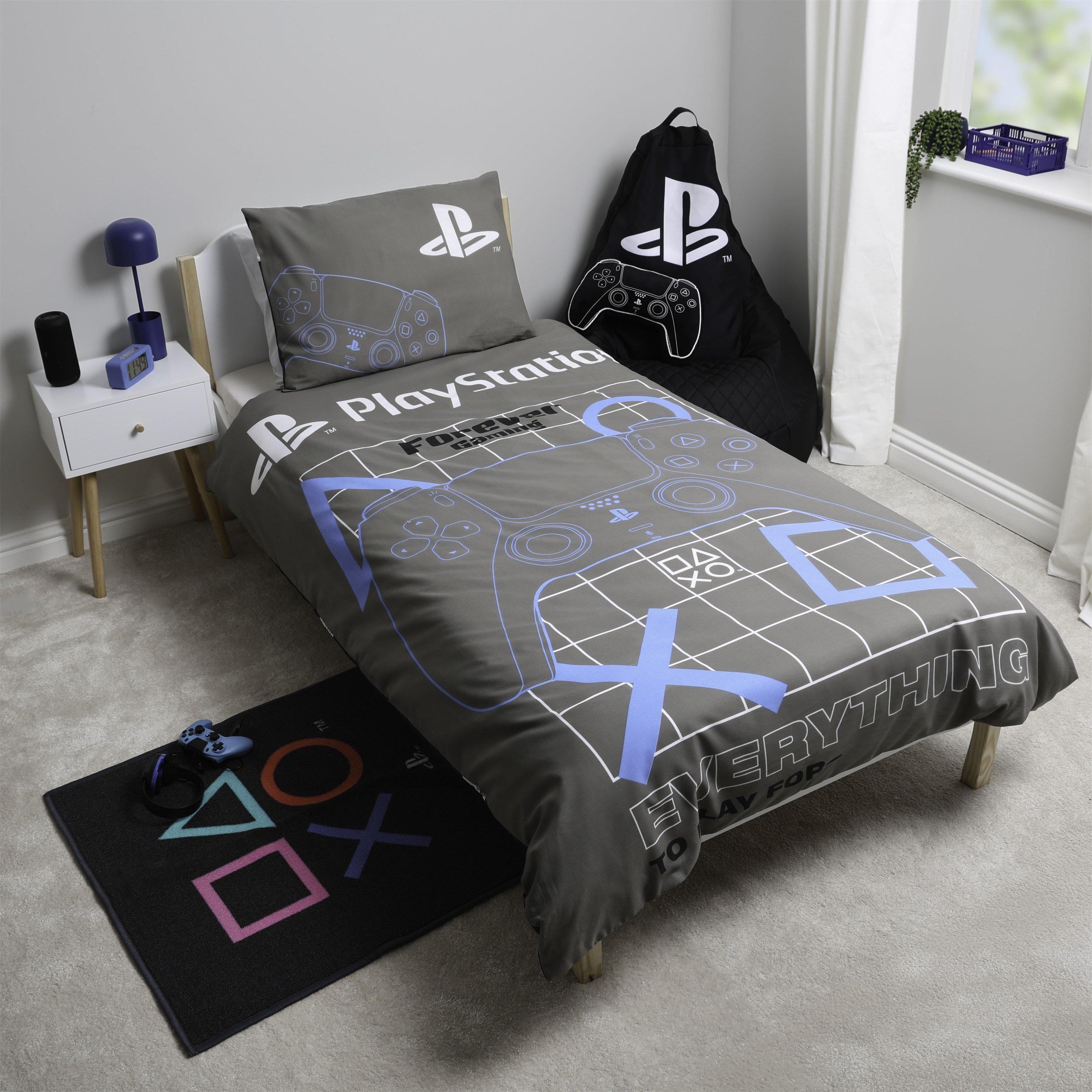 Grey - PlayStation - PlayStation Gamers Single Duvet - 15