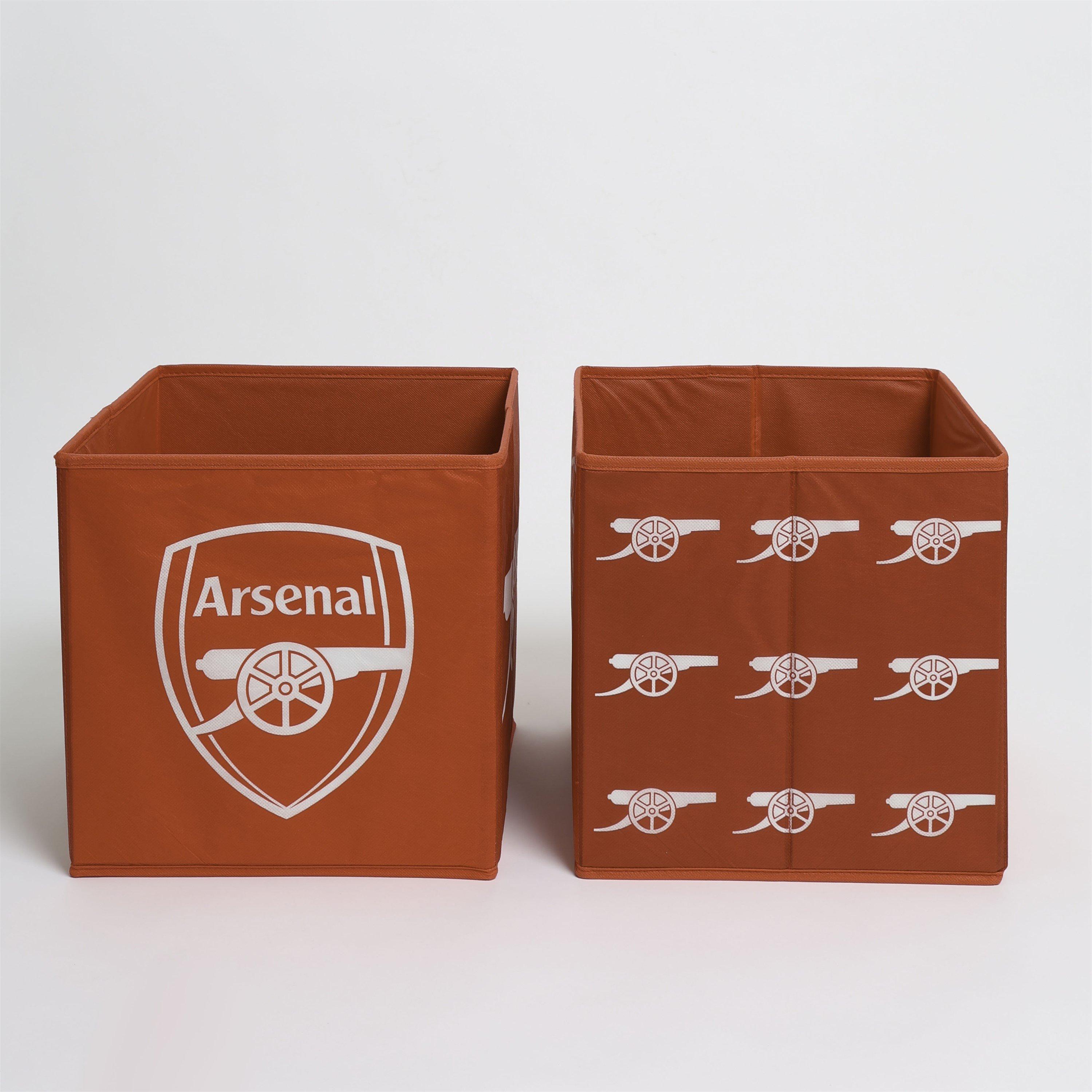 Red - Arsenal FC - Arsenal Tone Storage Cubes 2 Pack - 3