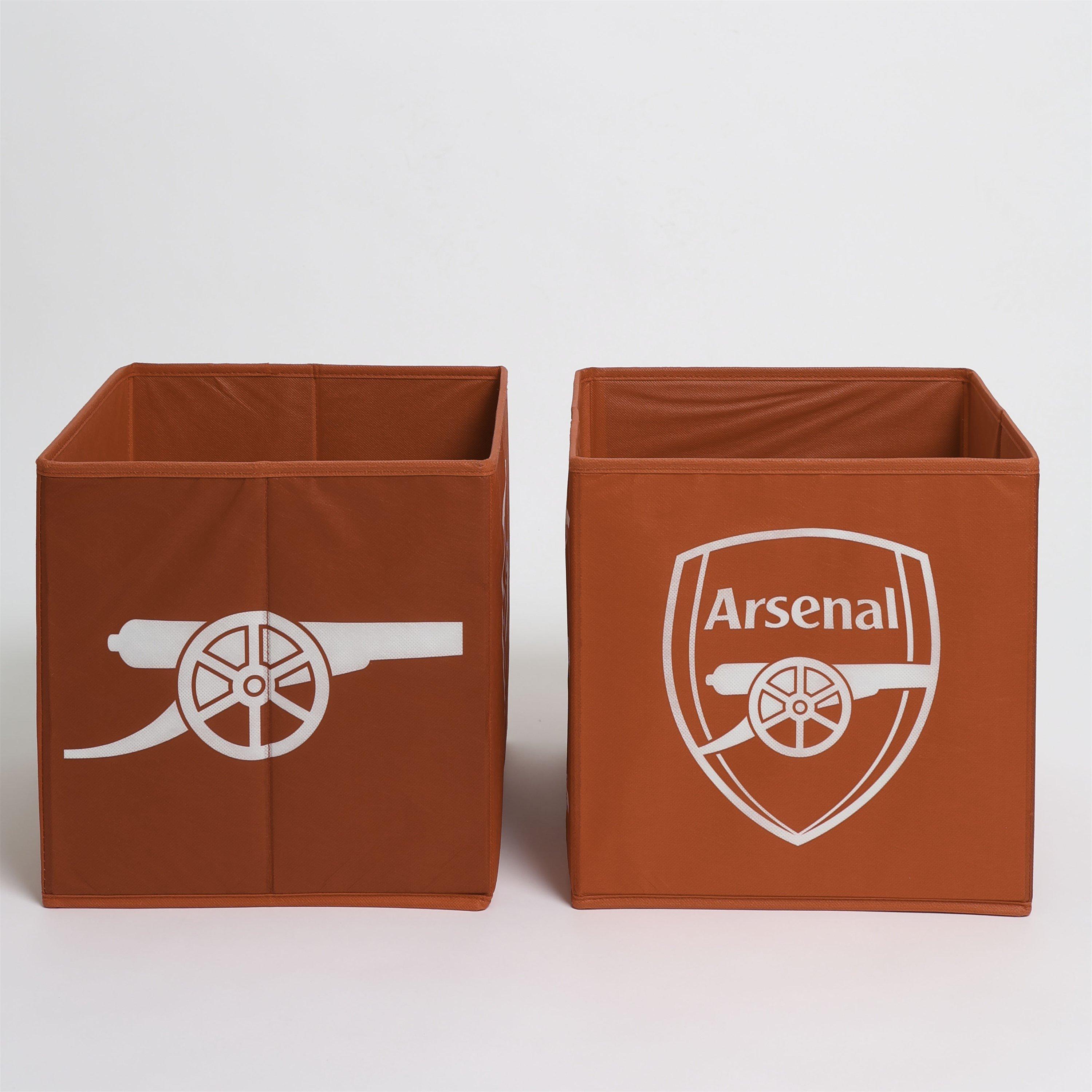 Red - Arsenal FC - Arsenal Tone Storage Cubes 2 Pack - 4