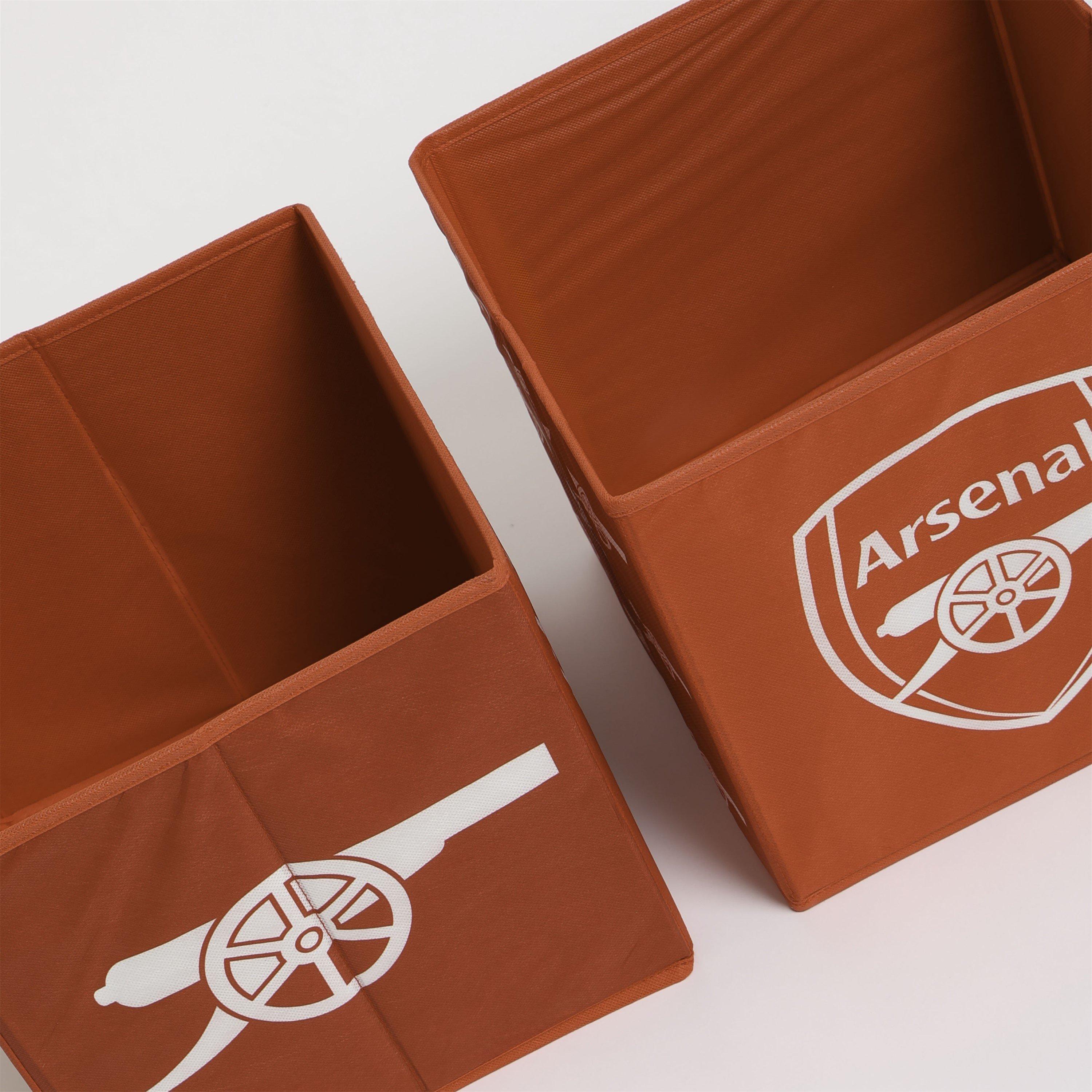 Red - Arsenal FC - Arsenal Tone Storage Cubes 2 Pack - 5