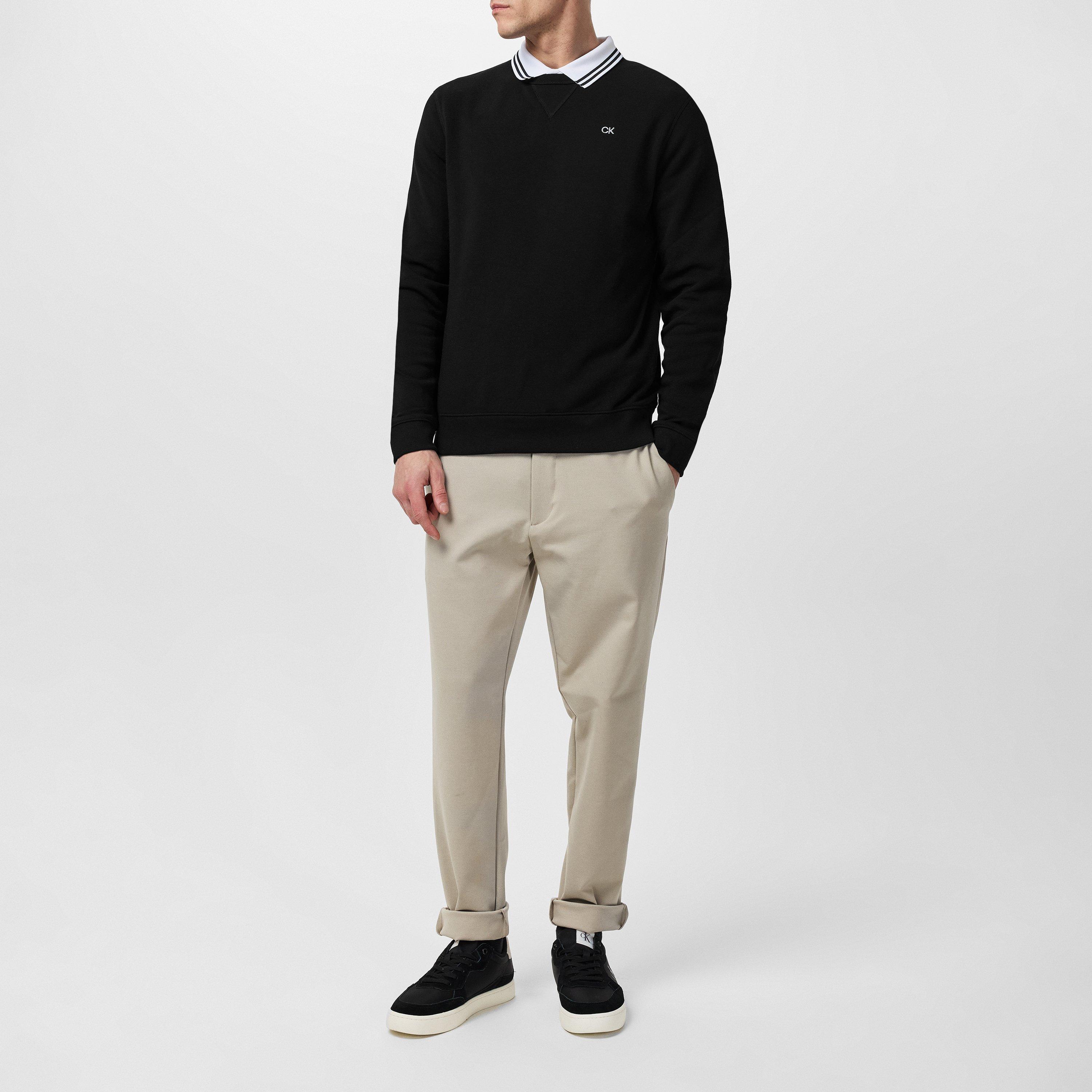 Stony Beige - Calvin Klein - COMFORT KNIT TAPERED TROUSER - 4