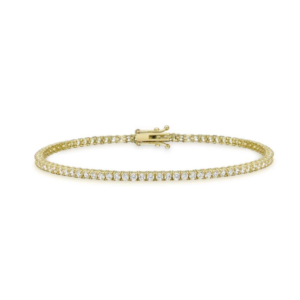 Yellow Gold - Be You - 9ct Gold CZ Tennis Bracelet - 1