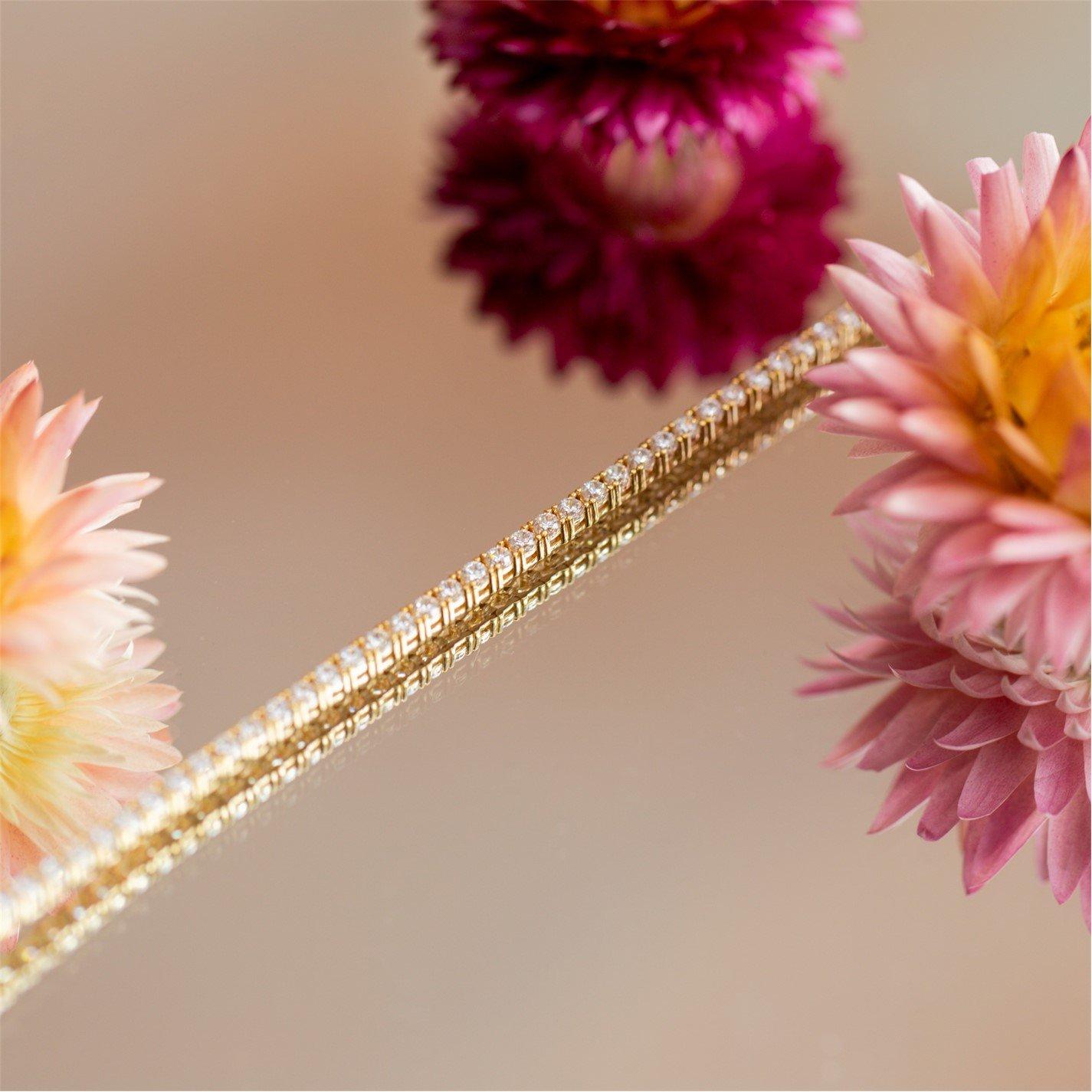 Yellow Gold - Be You - 9ct Gold CZ Tennis Bracelet - 3